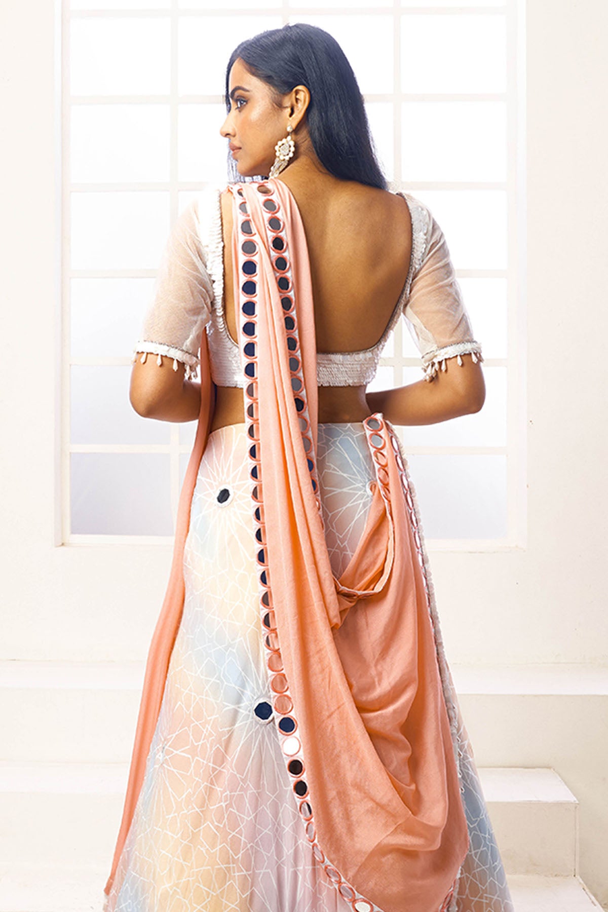 Embroidered Pastel Lehenga Set
