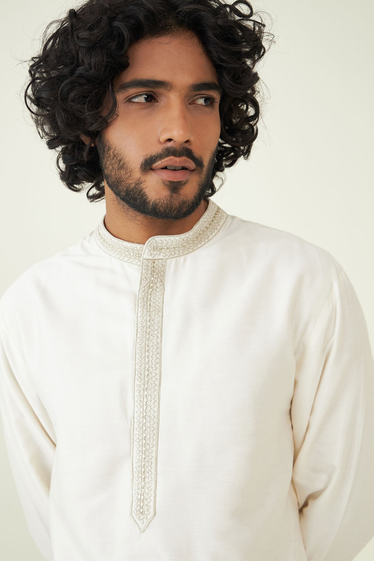 Embroidered Placket Kurta Set