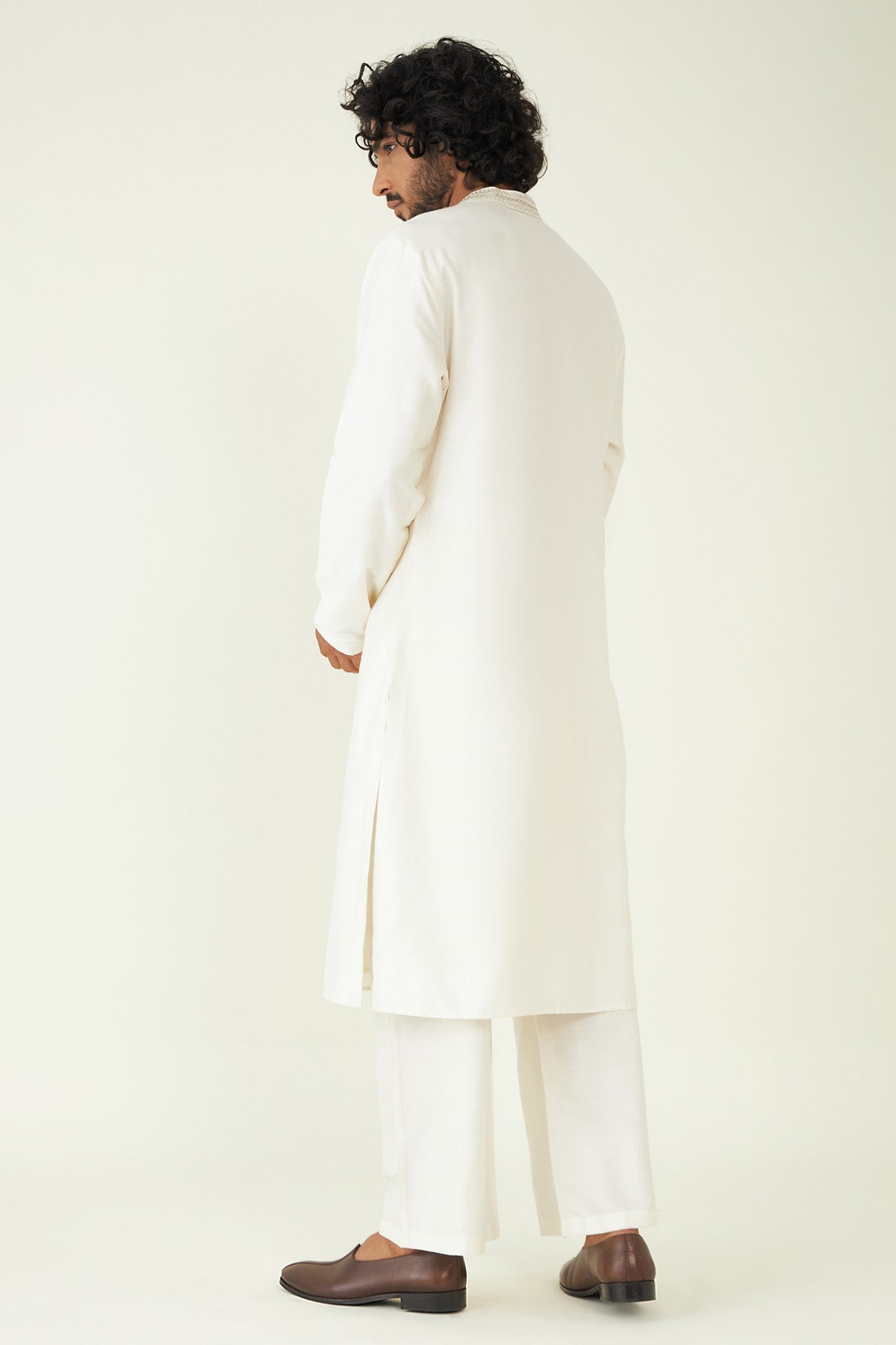 Embroidered Placket Kurta Set
