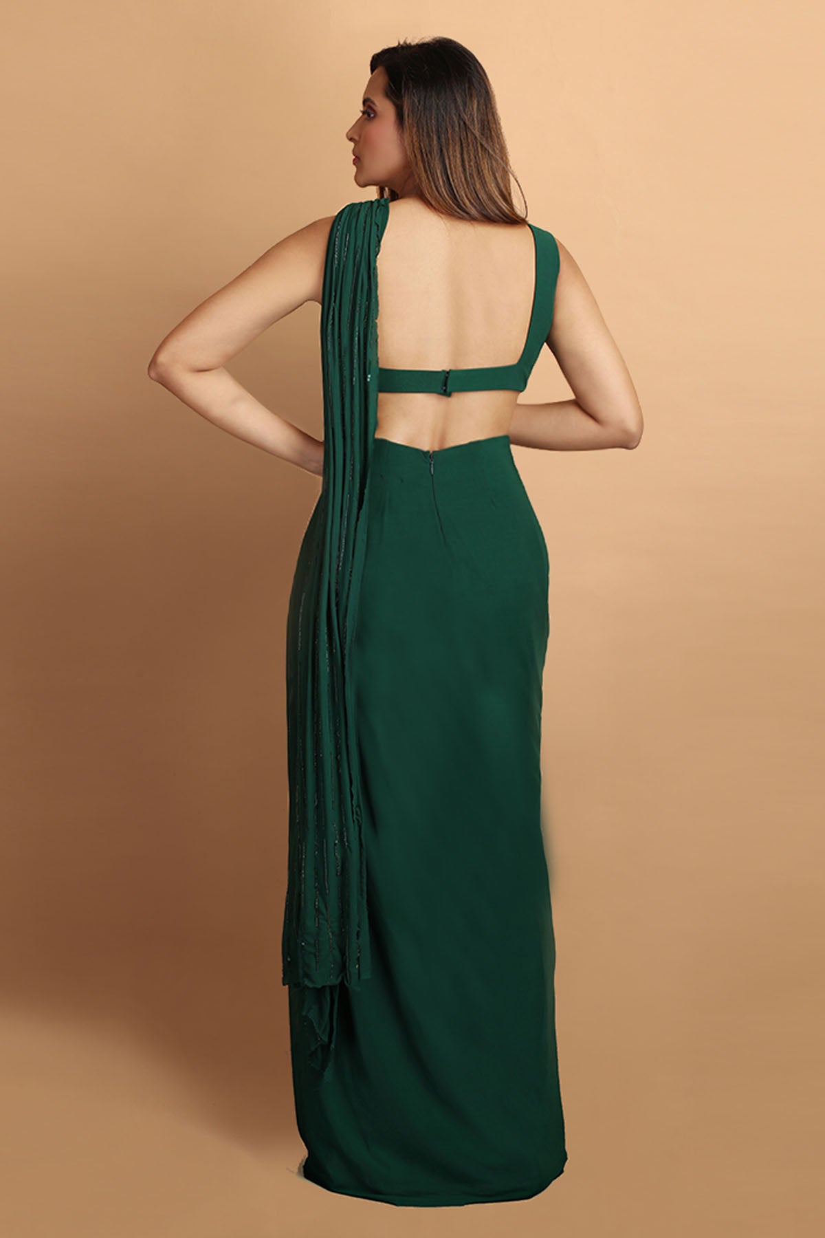 Embroidered Pre-Stitched Saree