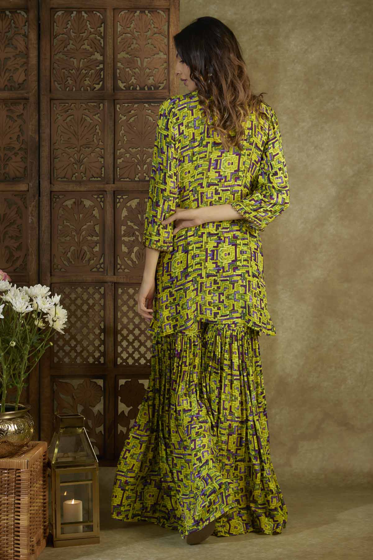 Embroidered Printed Co-ord Set