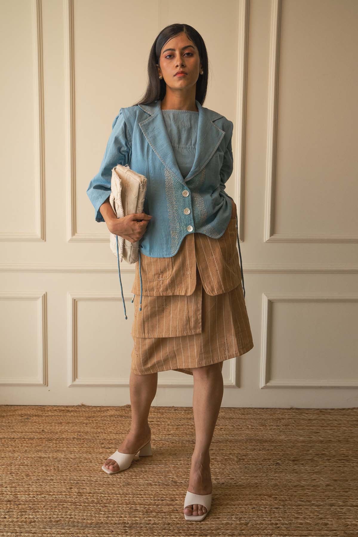 Embroidered Sleeveless Jacket