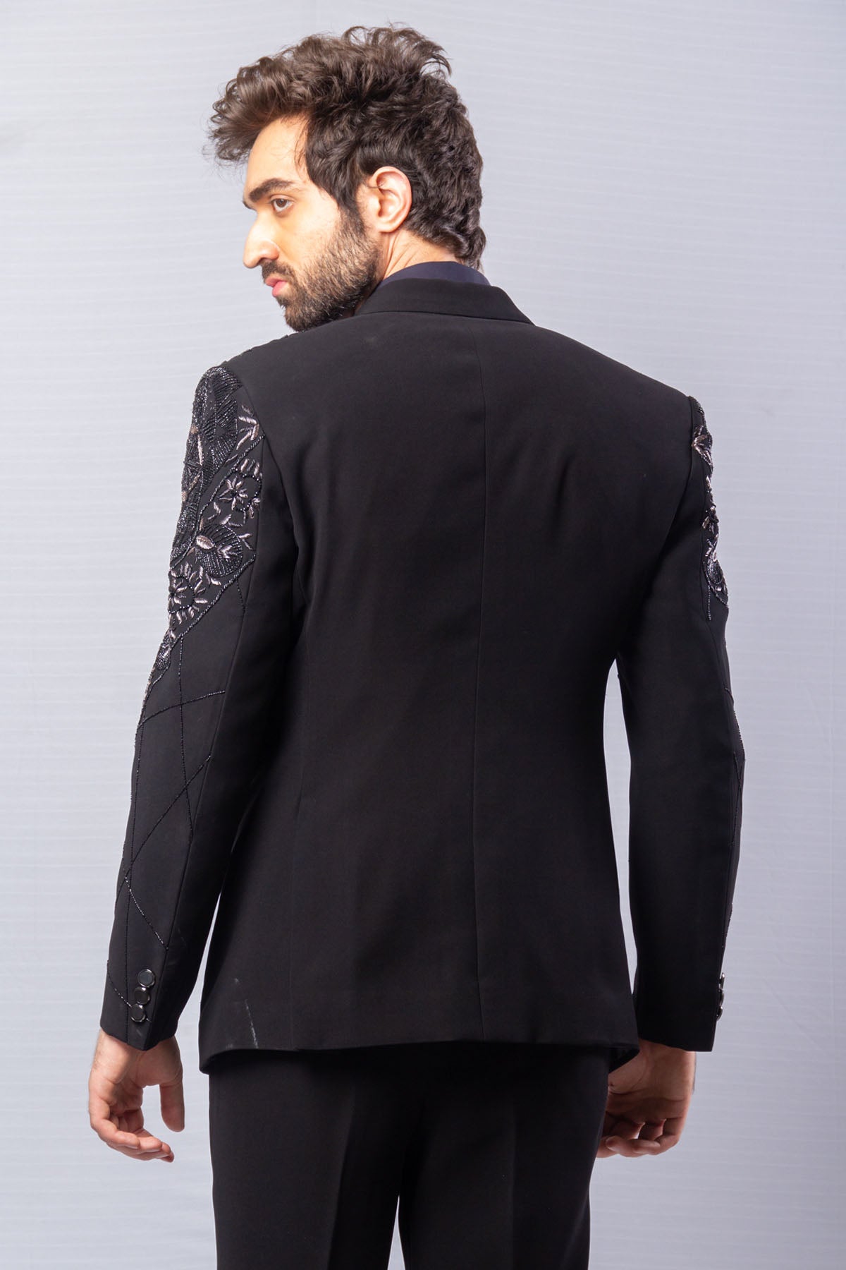 Embroidered Tuxedo Suit