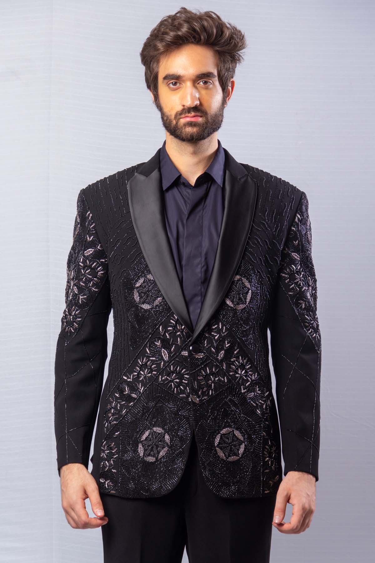 Embroidered Tuxedo Suit