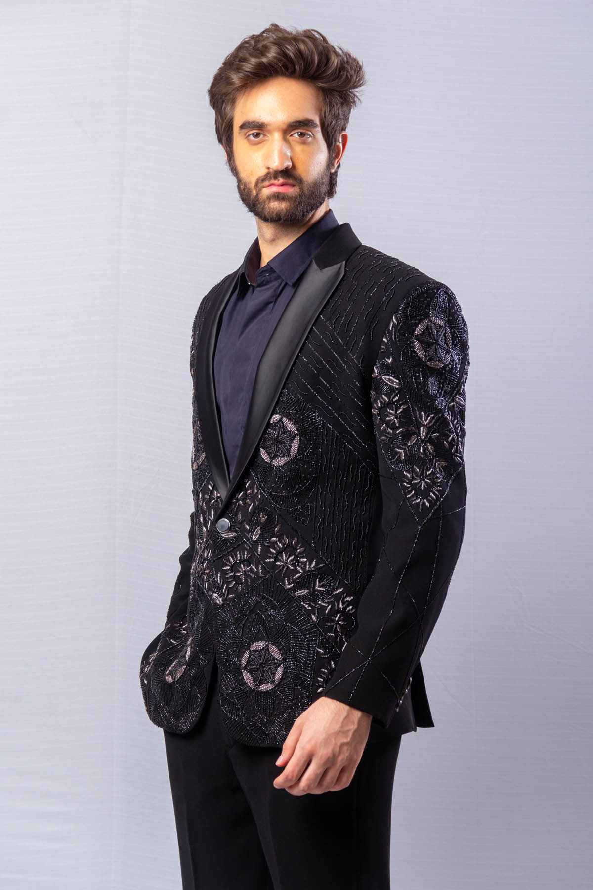 Embroidered Tuxedo Suit