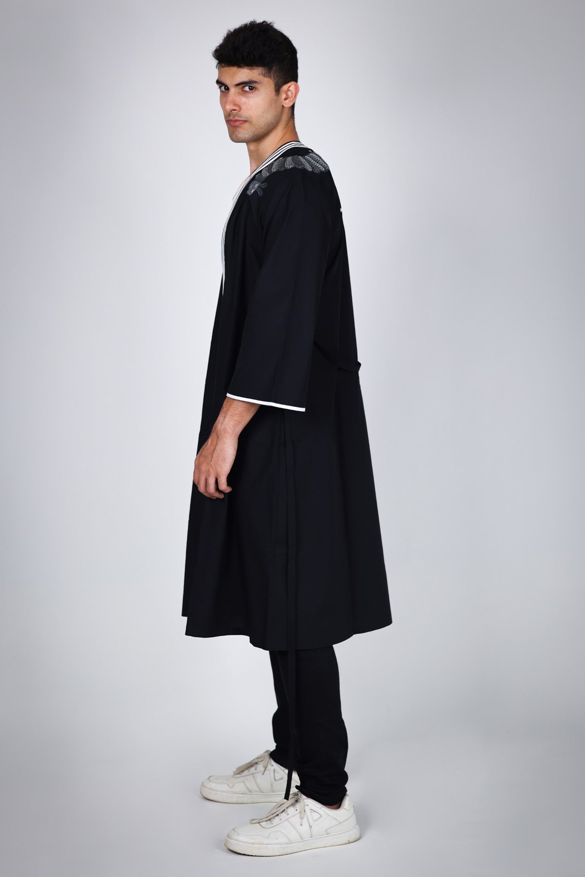 Embroidered Black Kantha Jacket