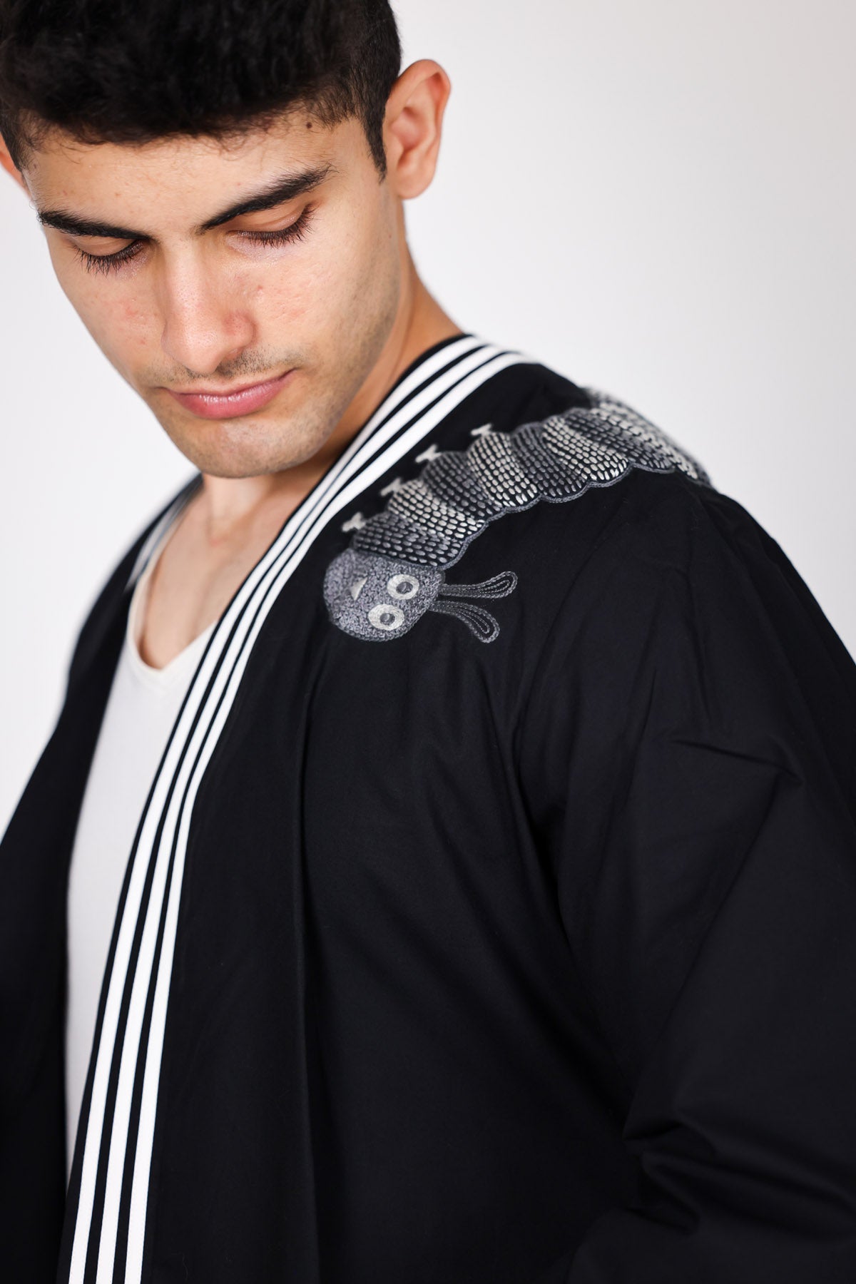 Embroidered Black Kantha Jacket