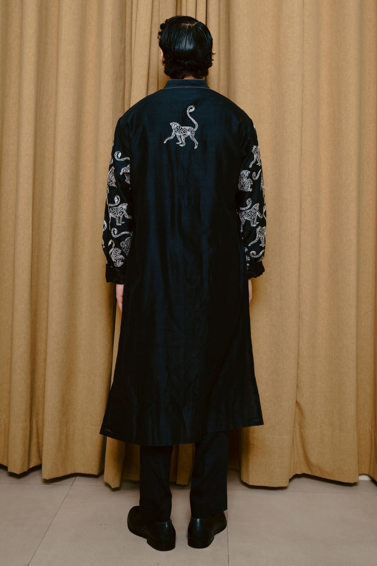 Embroidered Black Kurta Set