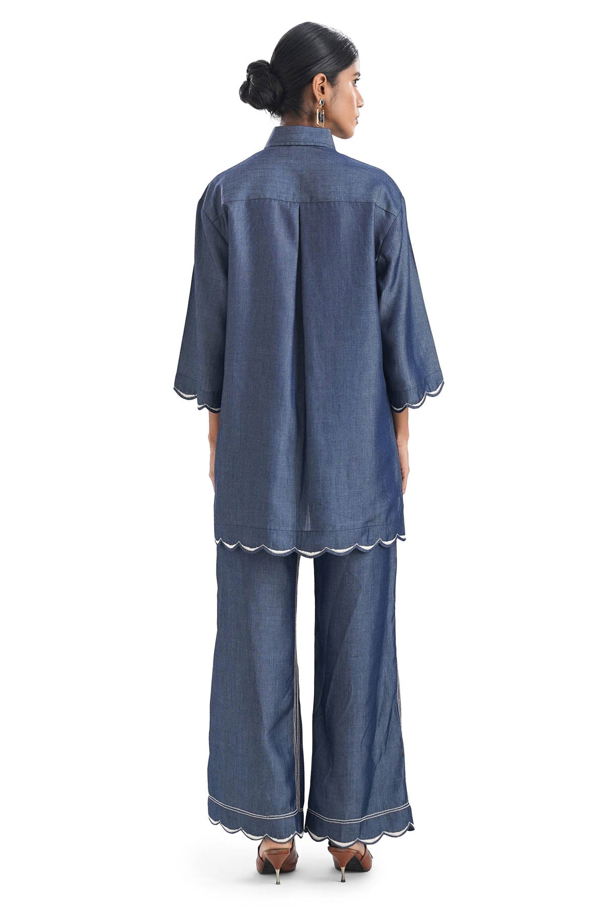 Embroidered Denim Co-ord Set