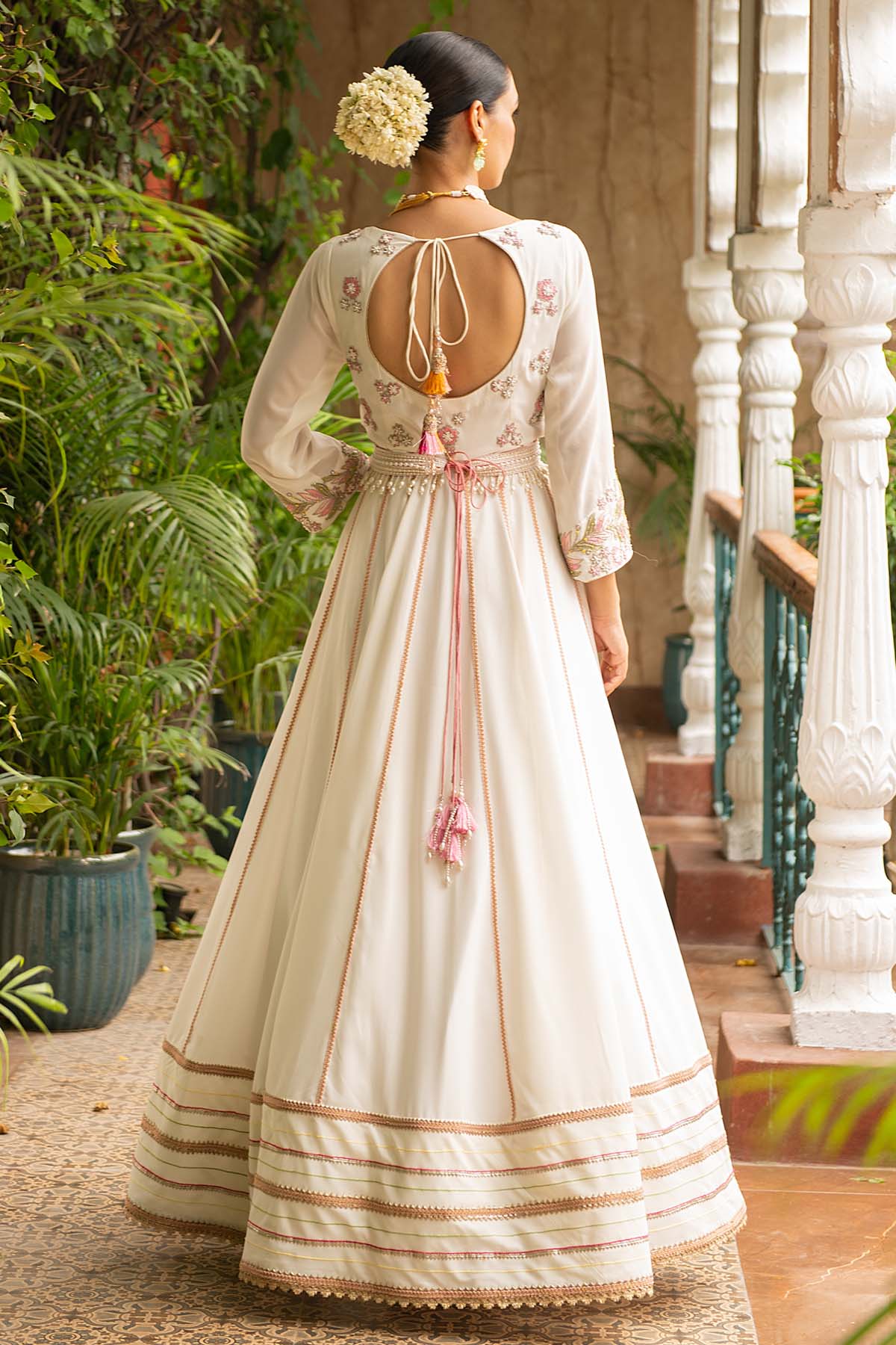 Embroidered Flared Anarkali Set