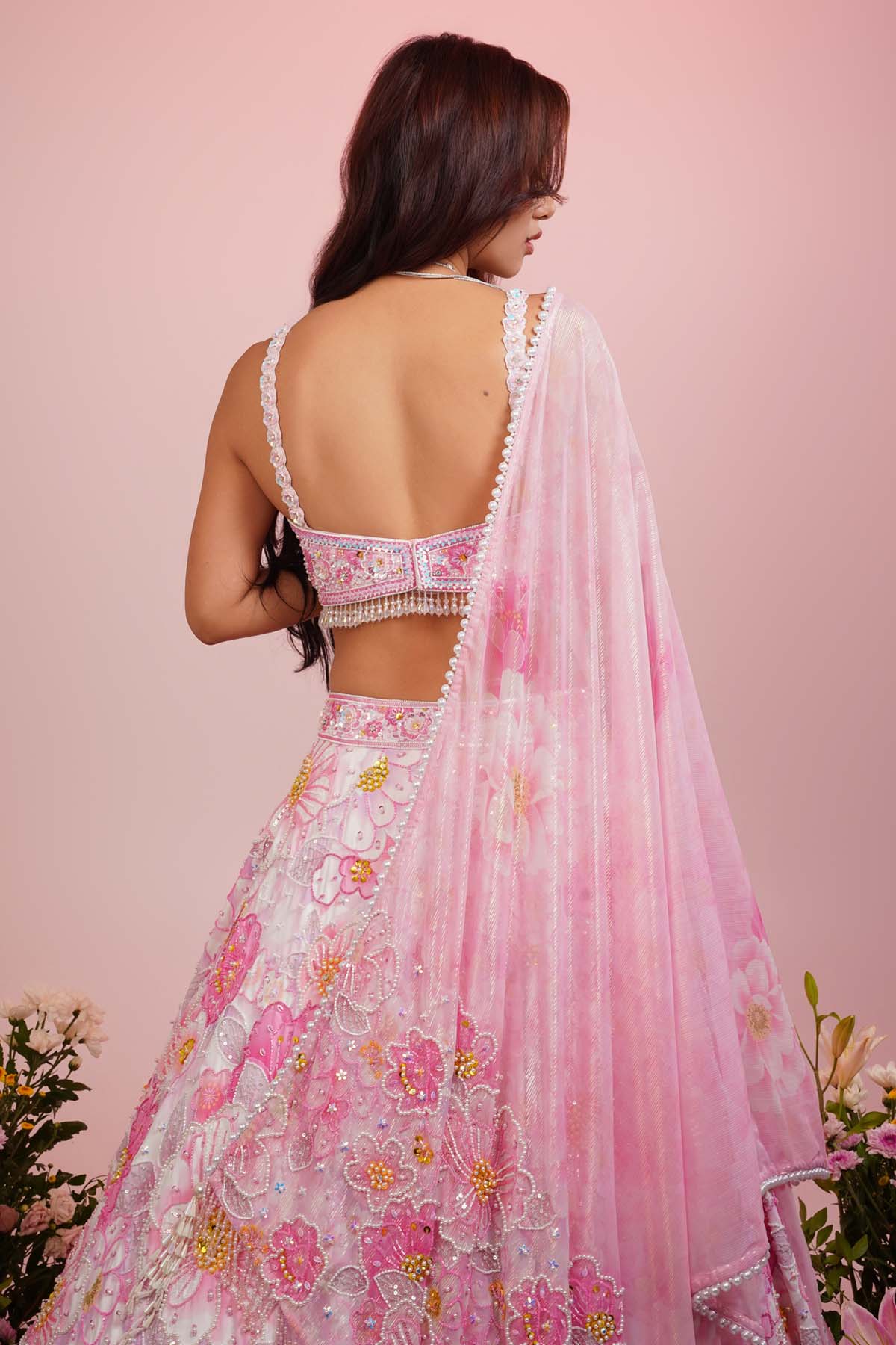 Embroidered Floral Lehenga Set
