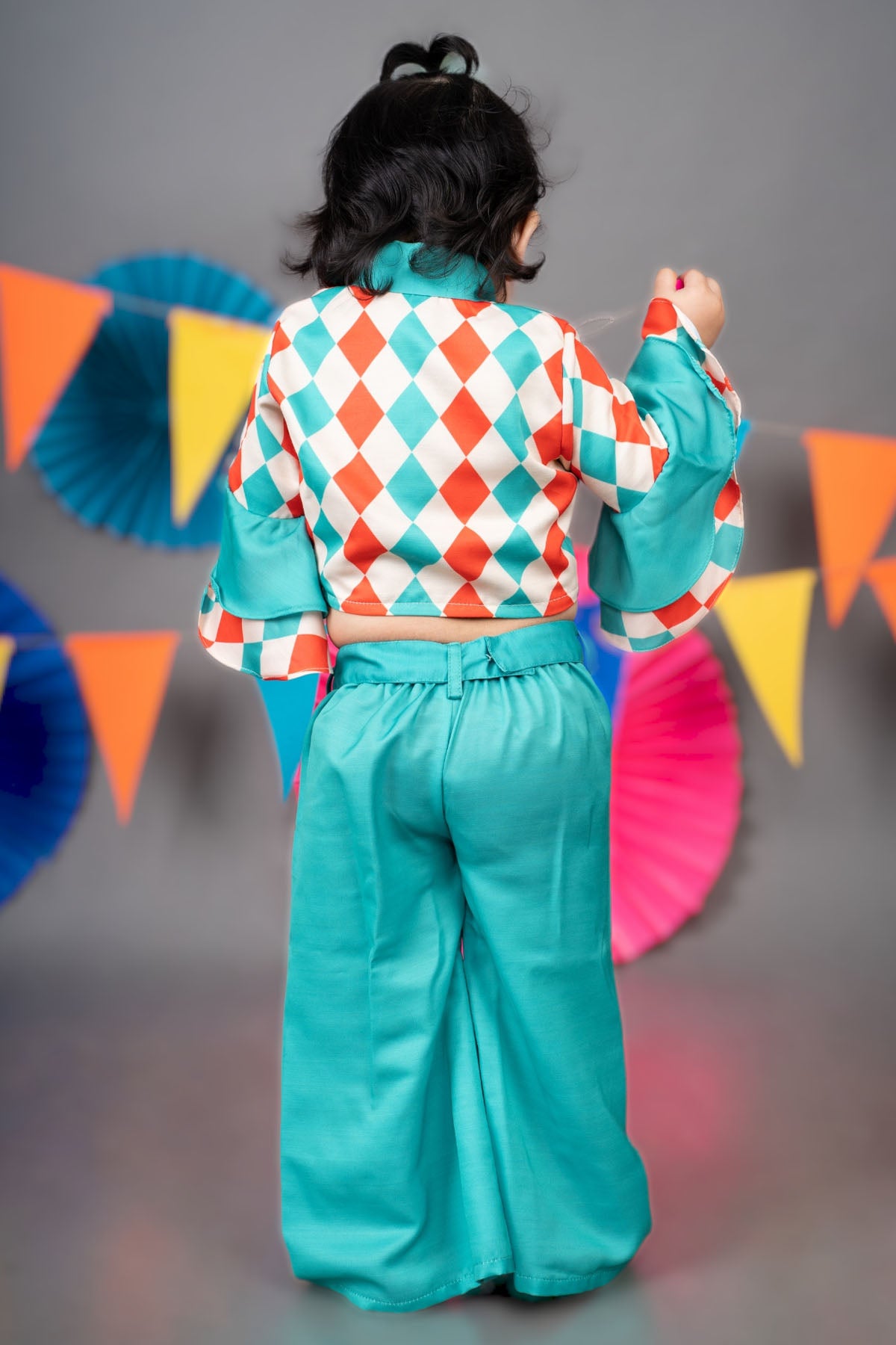 Embroidered Green Palazzo Set