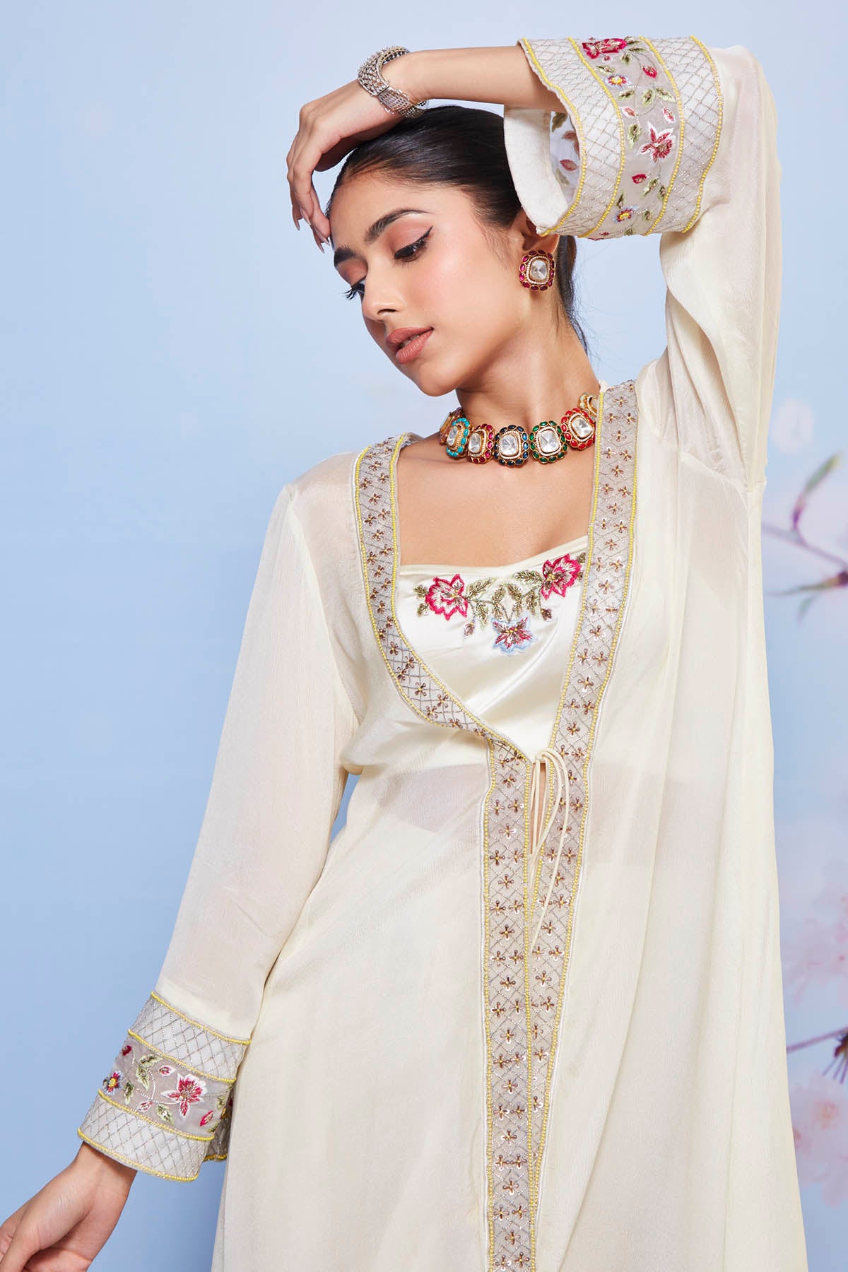 Ivory Jacket & Dhoti Set