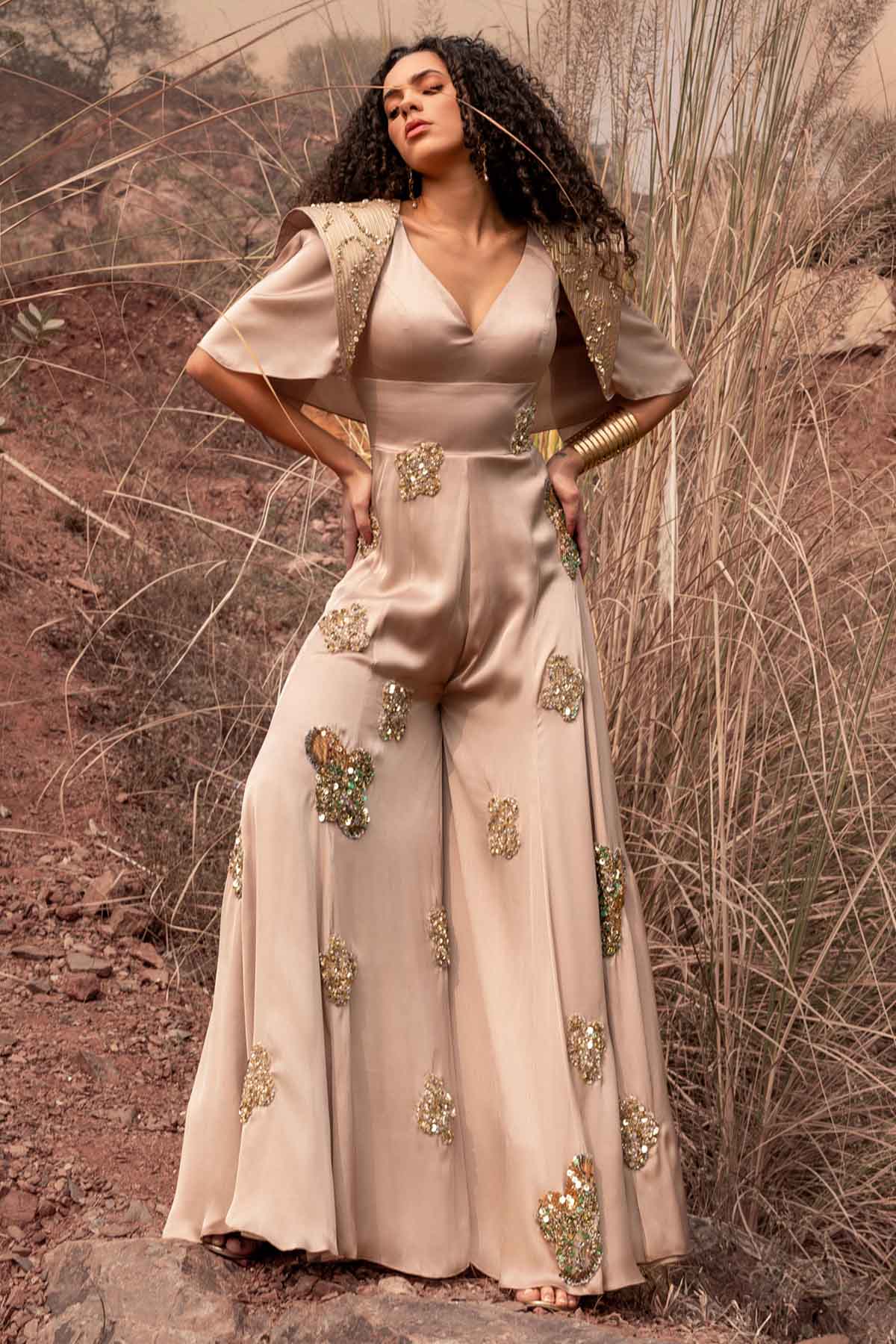 Embroidered Jumpsuit & Jacket