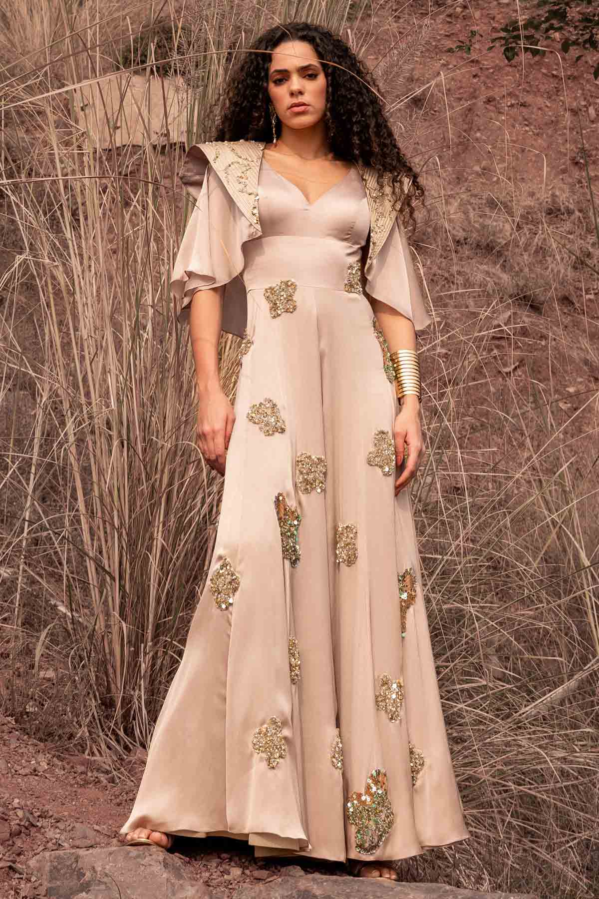 Buy Designer Embroidered Jumpsuit & Jacket Online