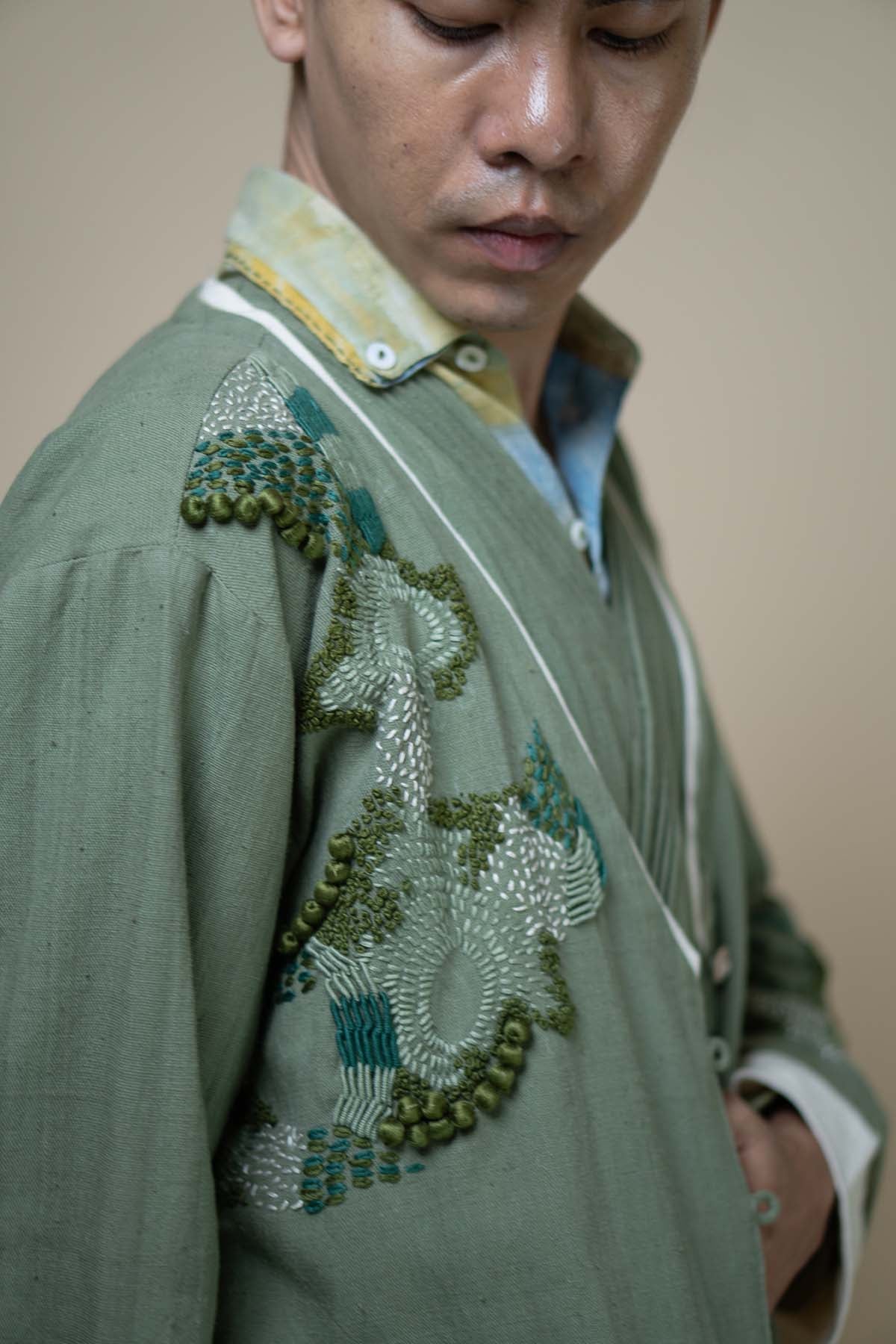 Embroidered Kala Cotton Jacket