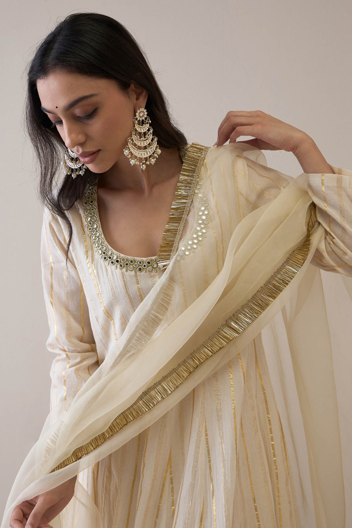 Embroidered Kalidar Anarkali Set