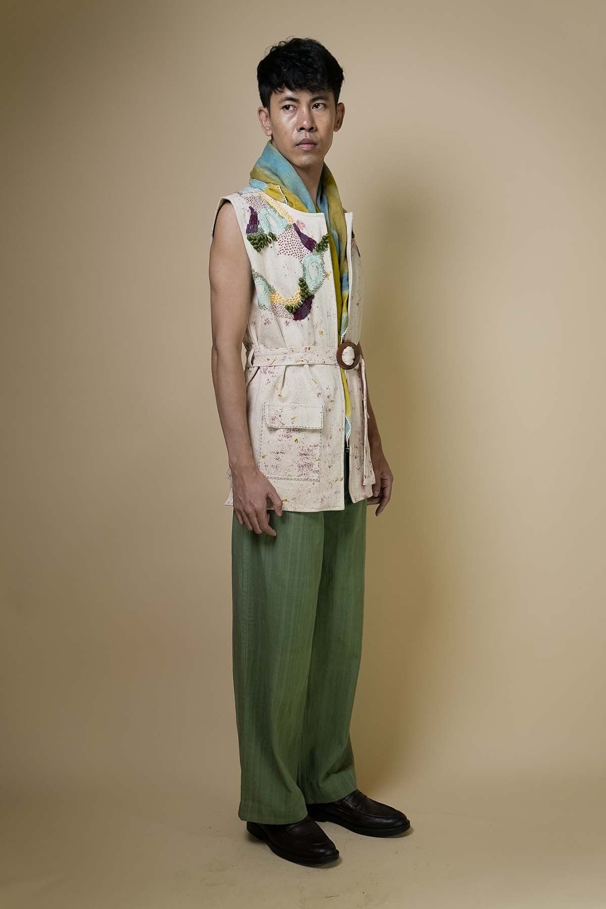 Embroidered Kora Vest Jacket