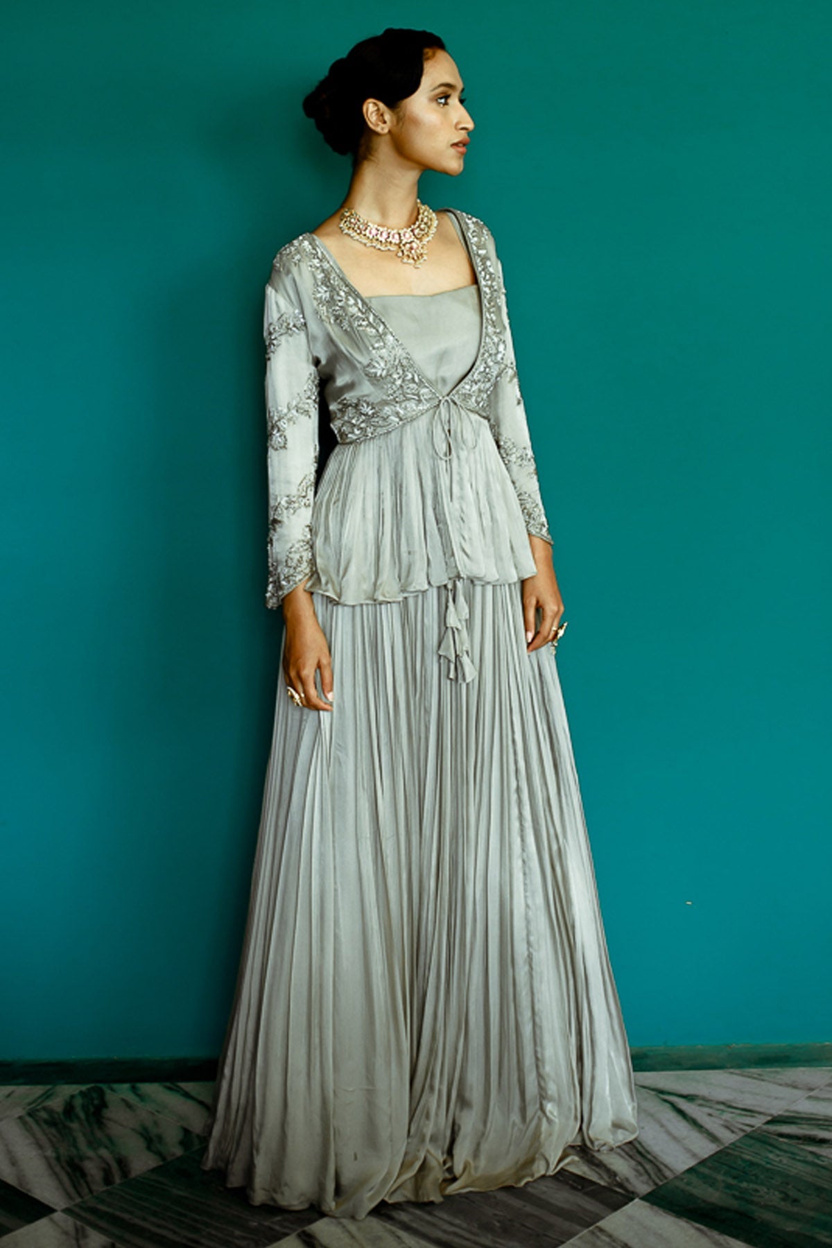 Pavone Embroidered Lehenga Jacket Set for women online at ScrollnShops