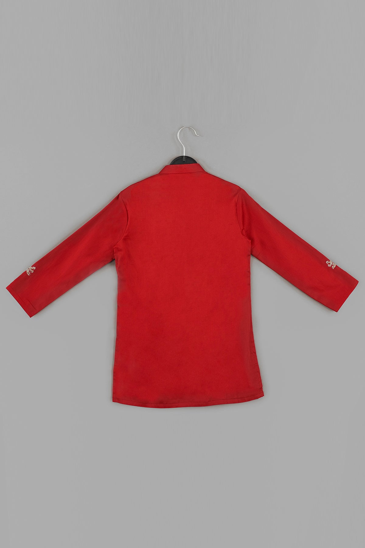 Embroidered Maroon Jacket Set