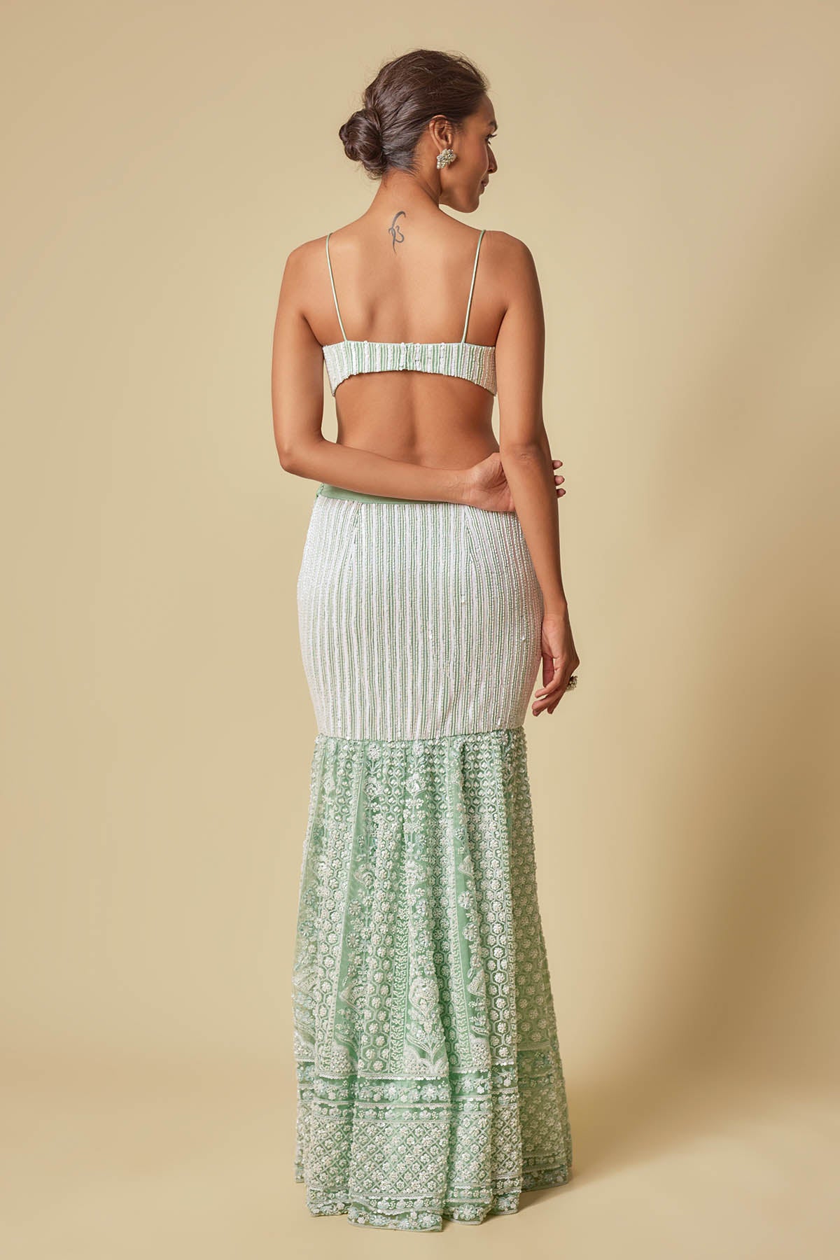 Embroidered Mermaid Skirt Set