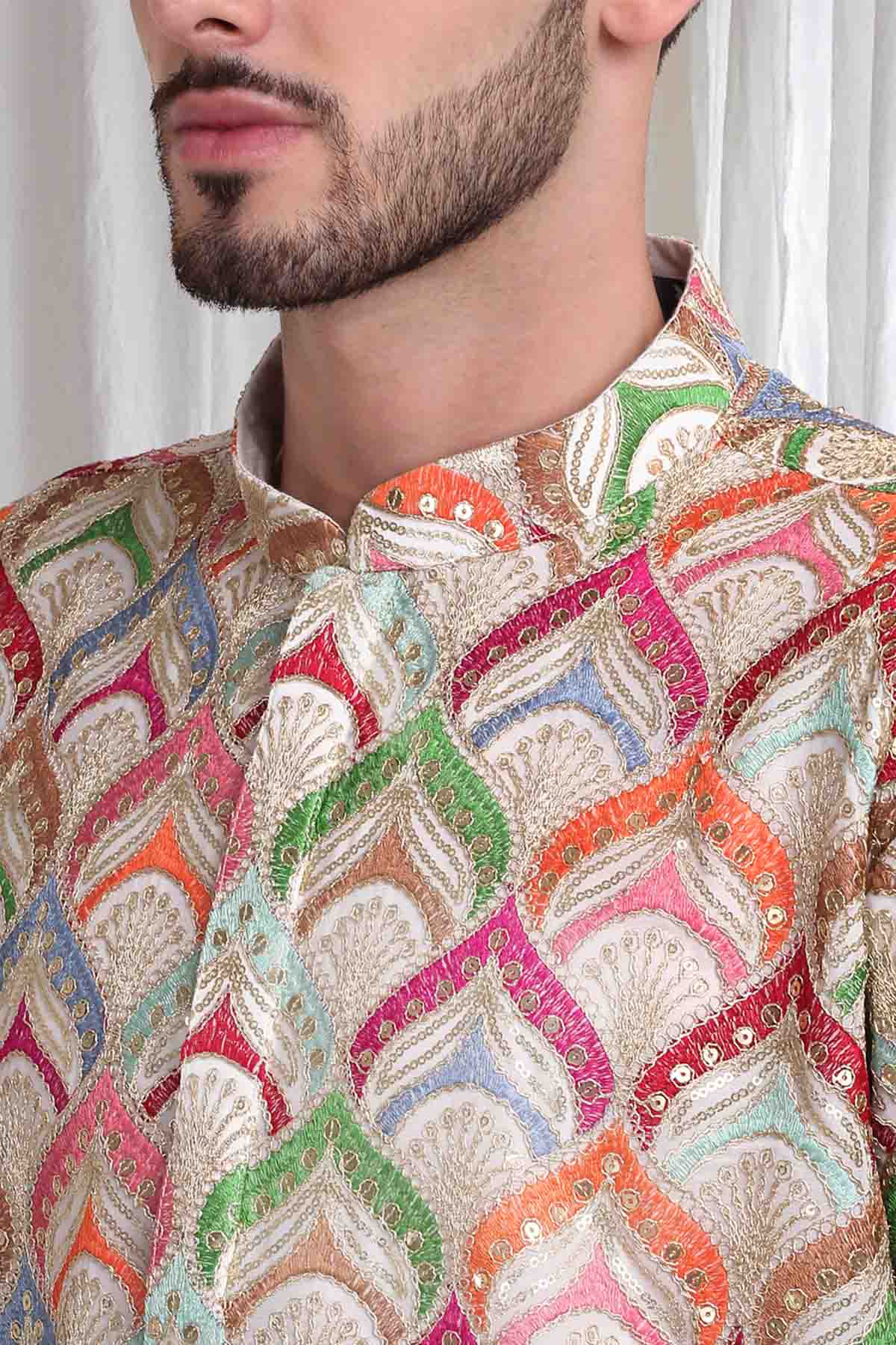Embroidered Multicolor Kurta Set