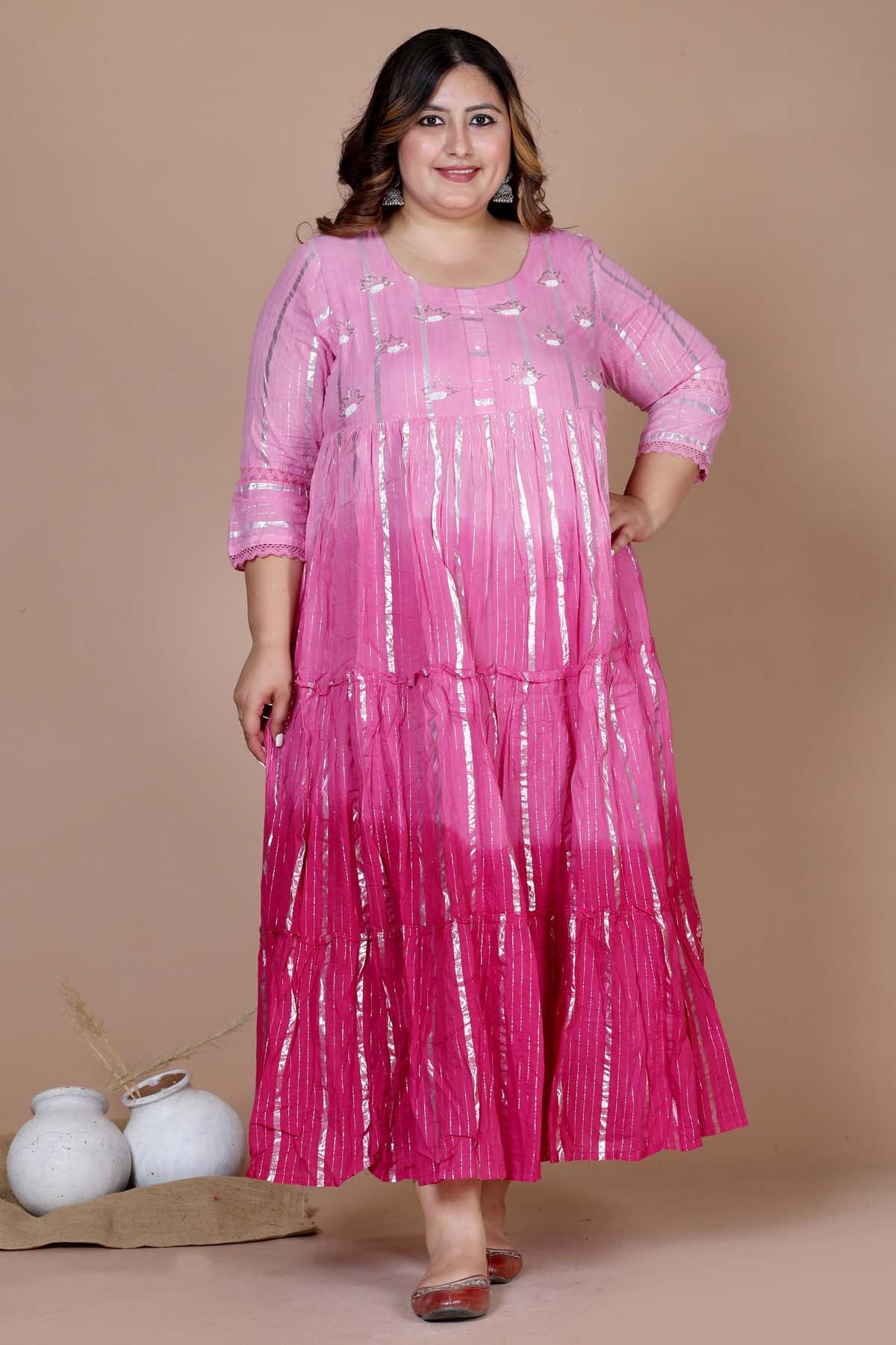 Embroidered Ombre Anarkali Kurta