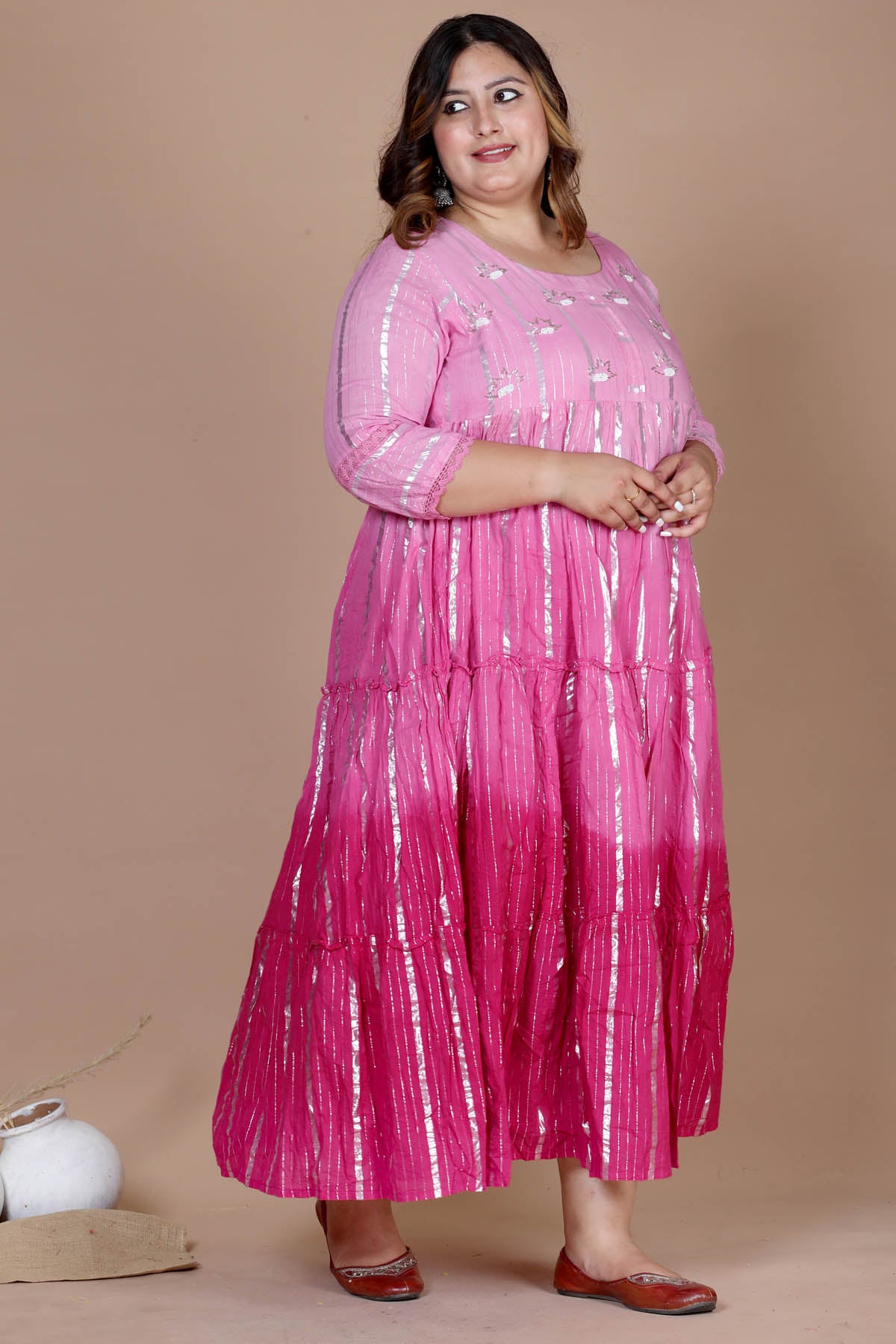 Embroidered Ombre Anarkali Kurta