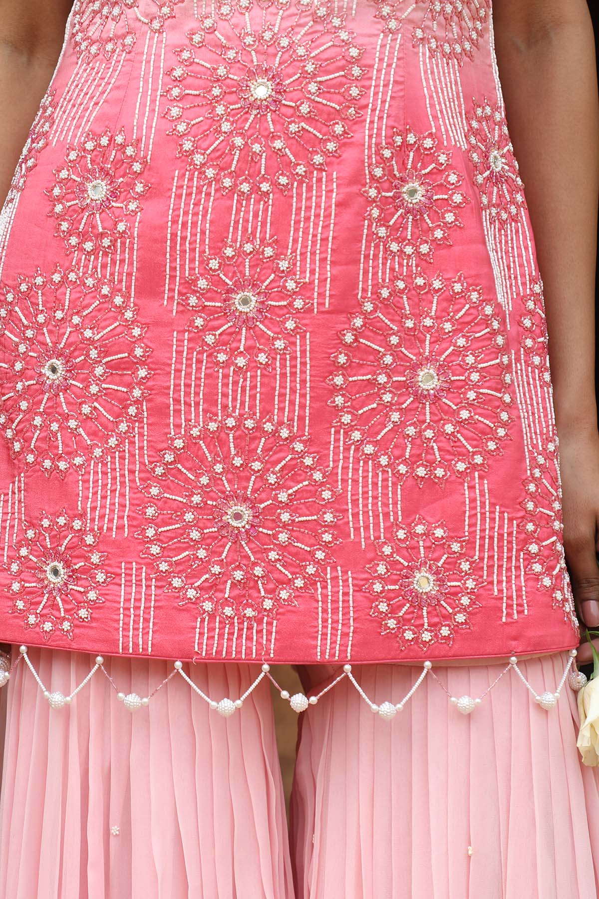 Embroidered Ombre Sharara Set