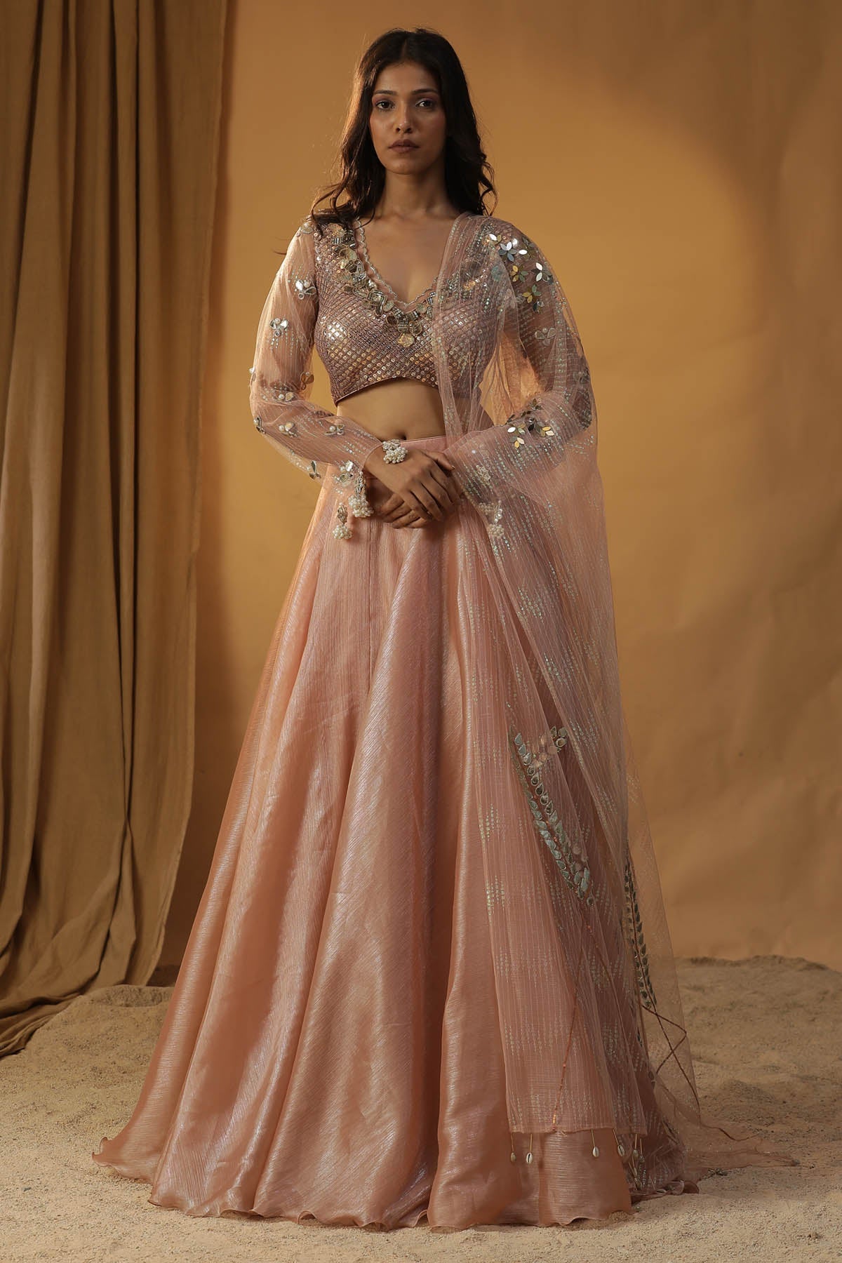 Arpita Sulakshana Embroidered Organza Lehenga Set for women online at ScrollnShops