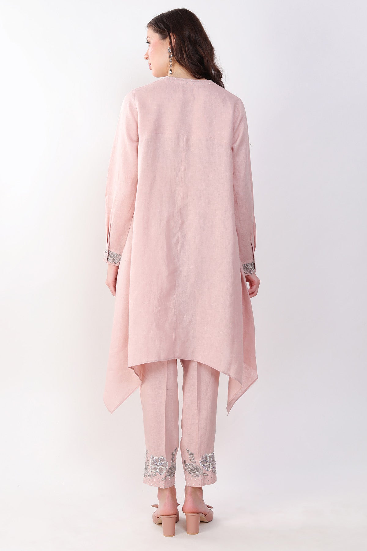 Embroidered Pink Co-ord Set