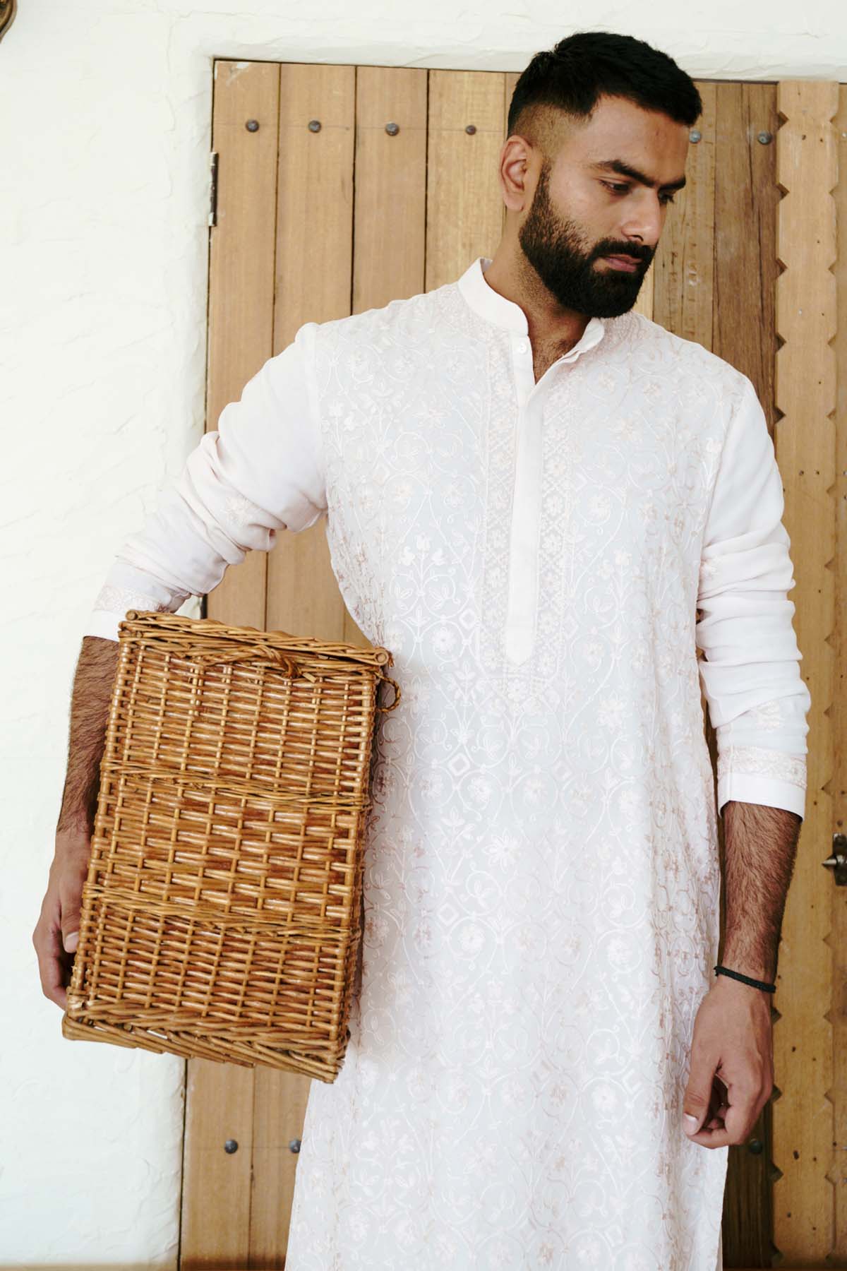 Embroidered Pink Kurta & Salwar