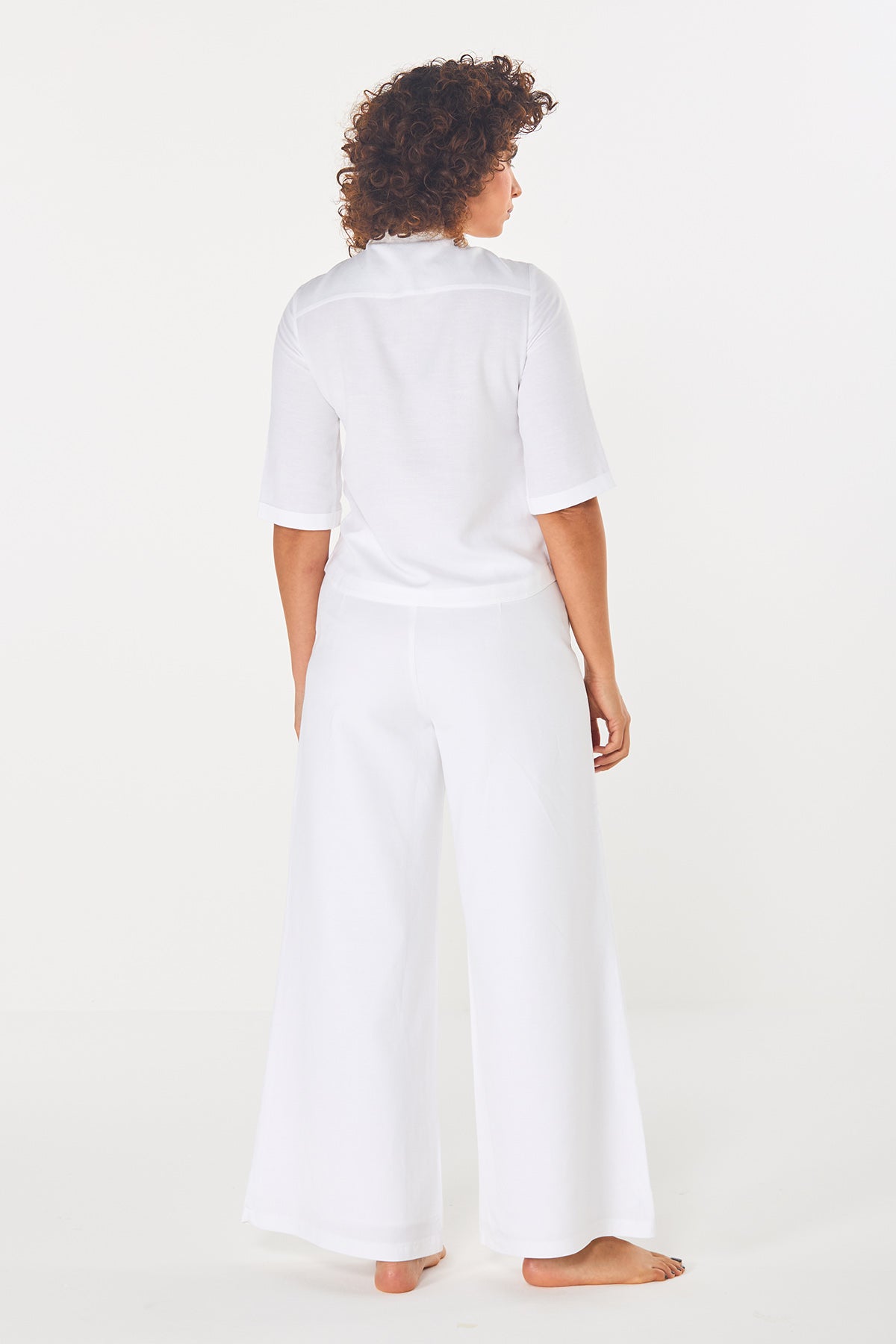 Embroidered Pocket White Shirt