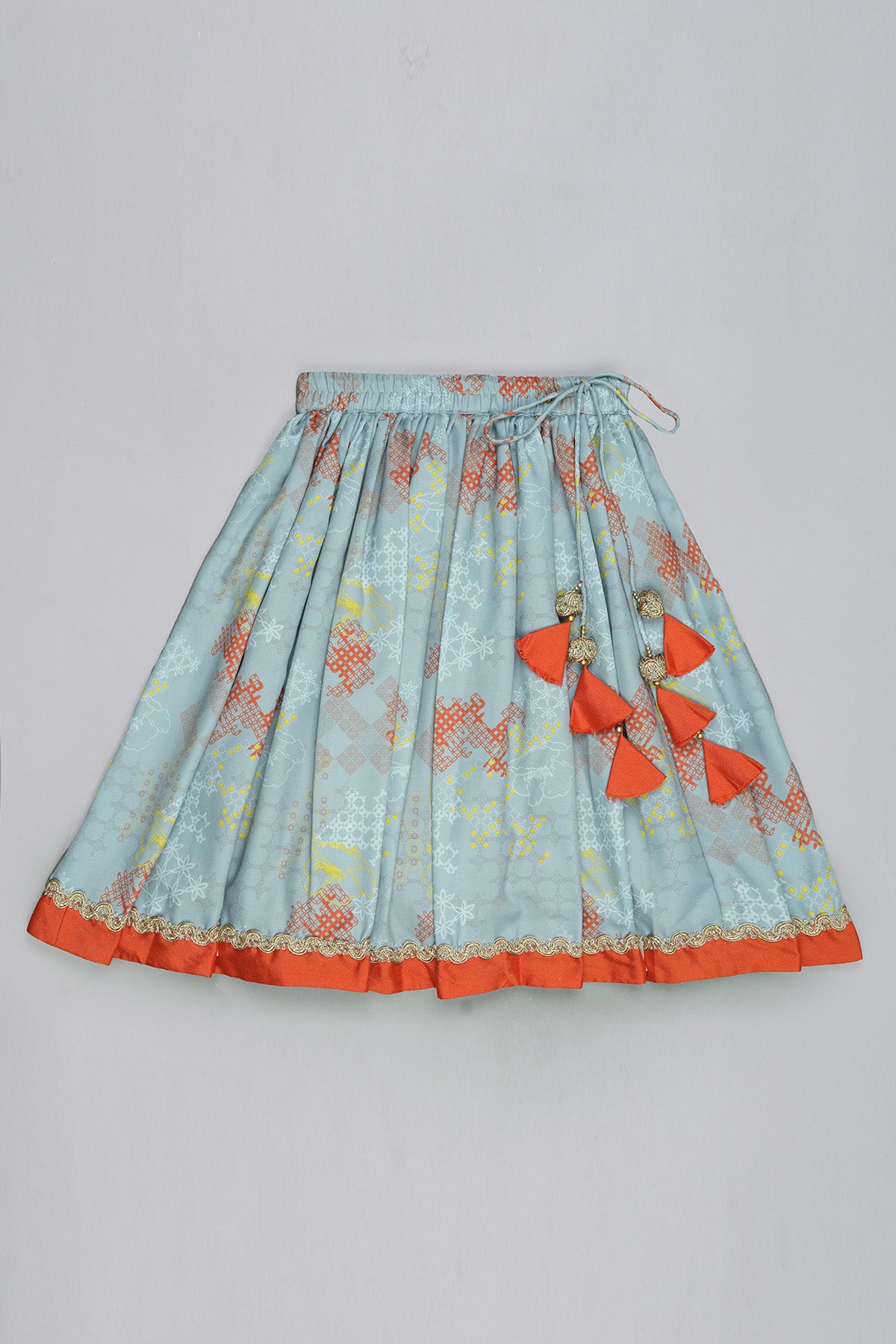 Embroidered Printed Lehenga Set