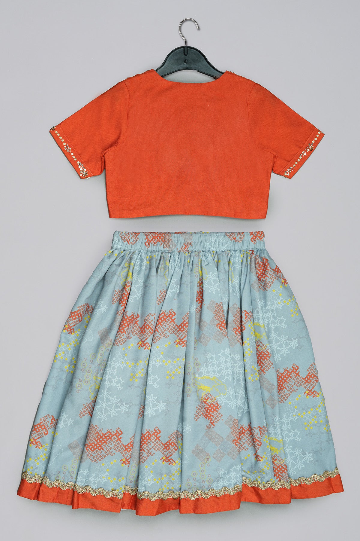 Embroidered Printed Lehenga Set