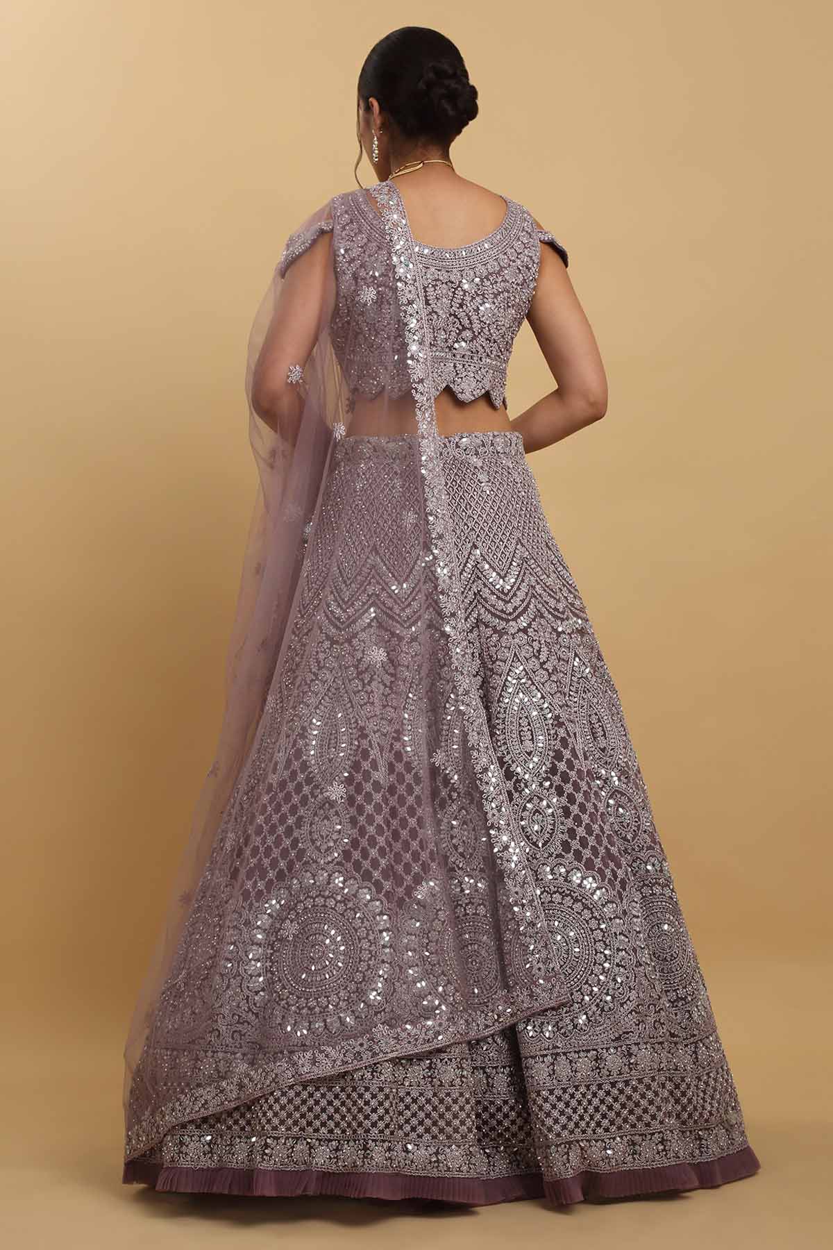 Purple Vintage Style Lehenga Set