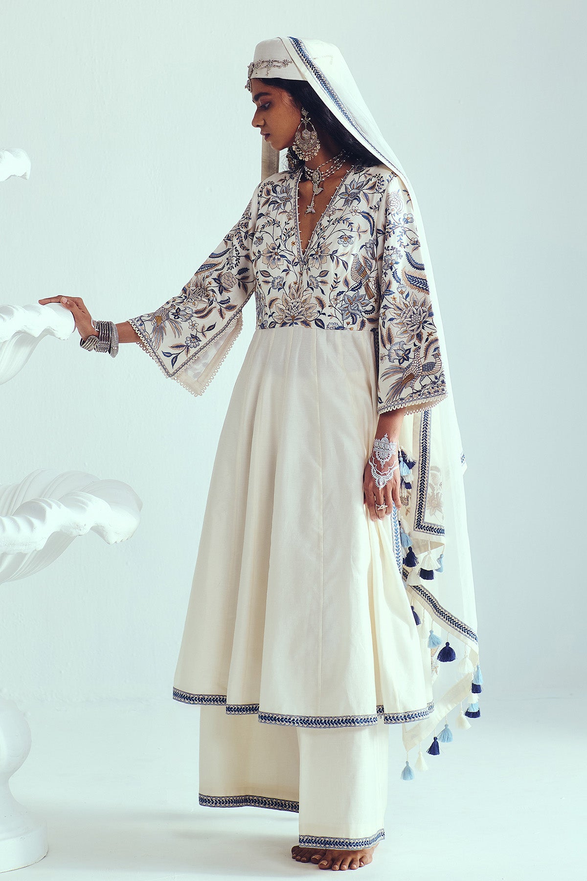 Embroidered Resham Anarkali Set