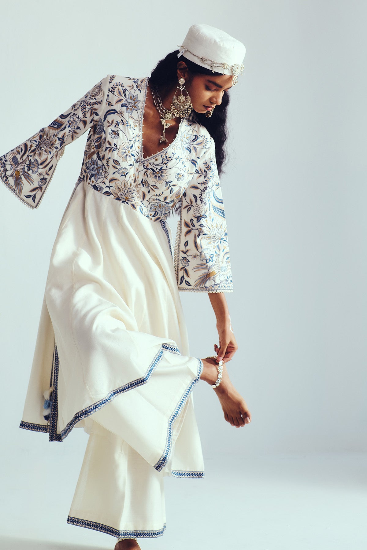 Embroidered Resham Anarkali Set