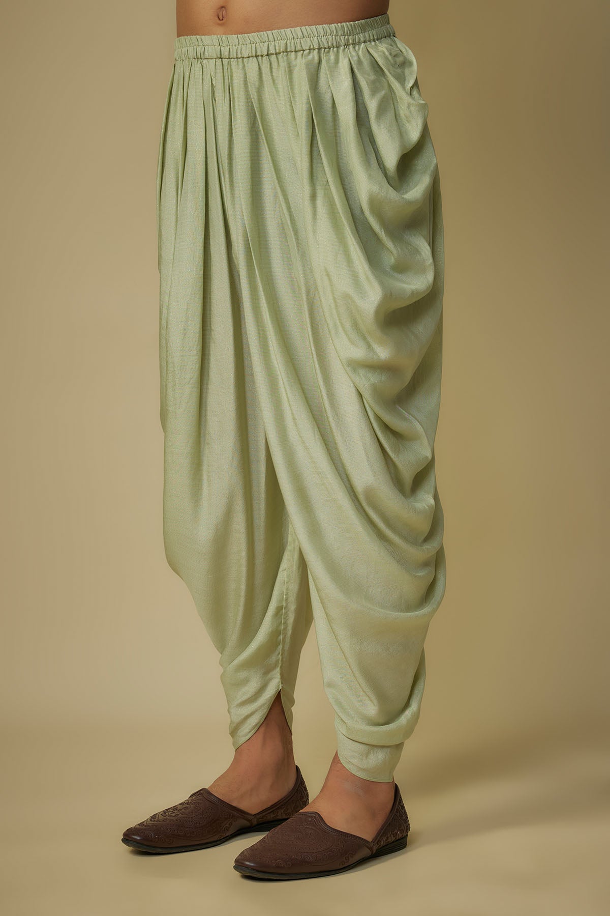 Embroidered Sage Green Kurta Set
