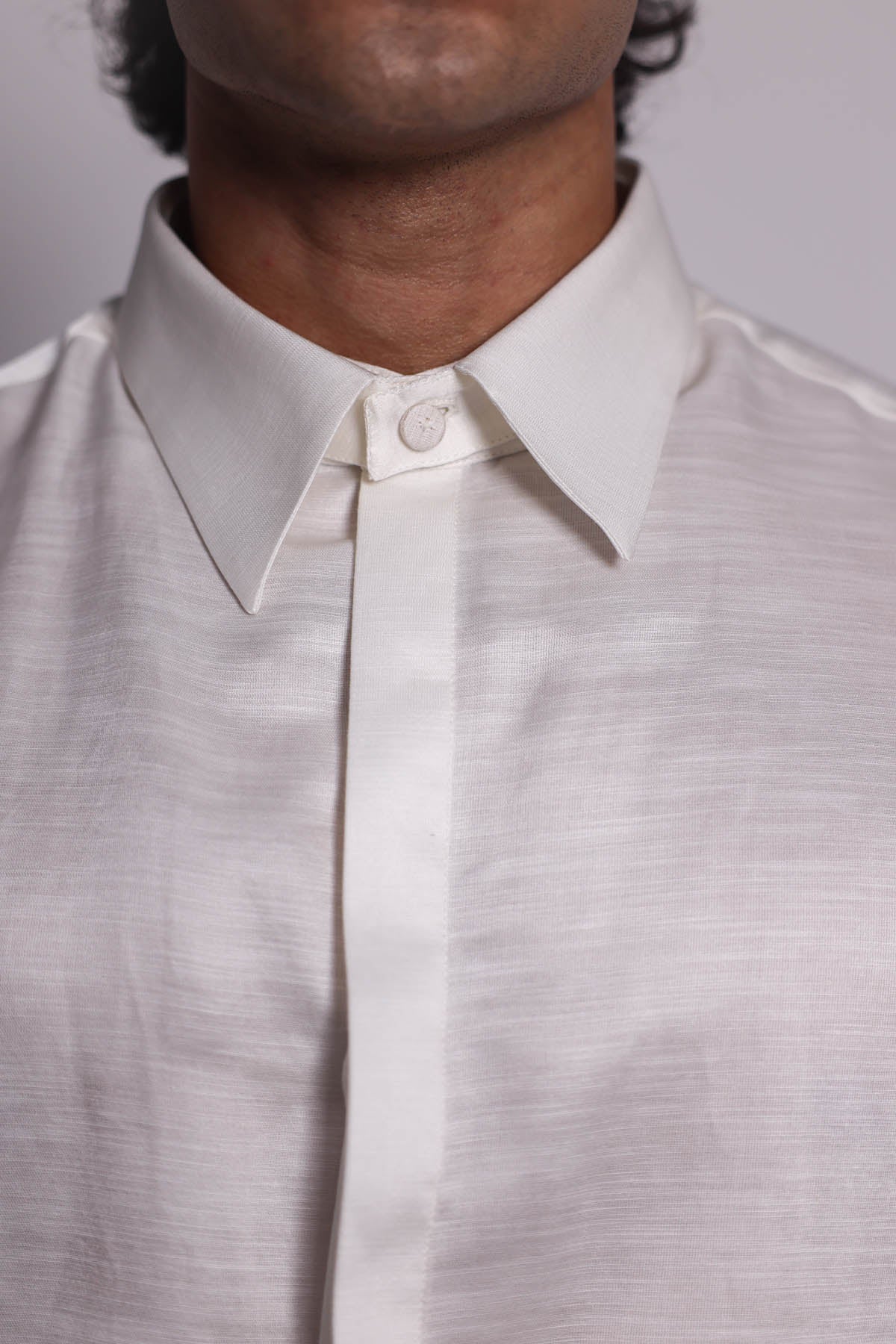 Embroidered White Relaxed Shirt