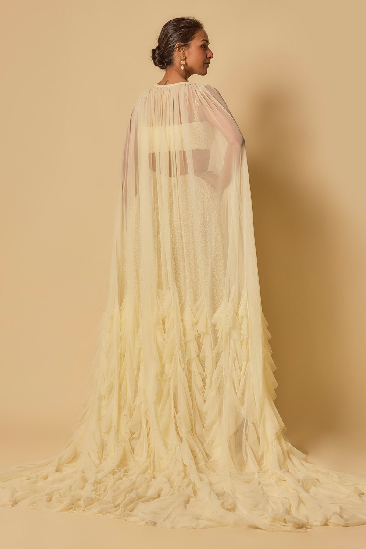 Embroidered Yellow Gharara Set