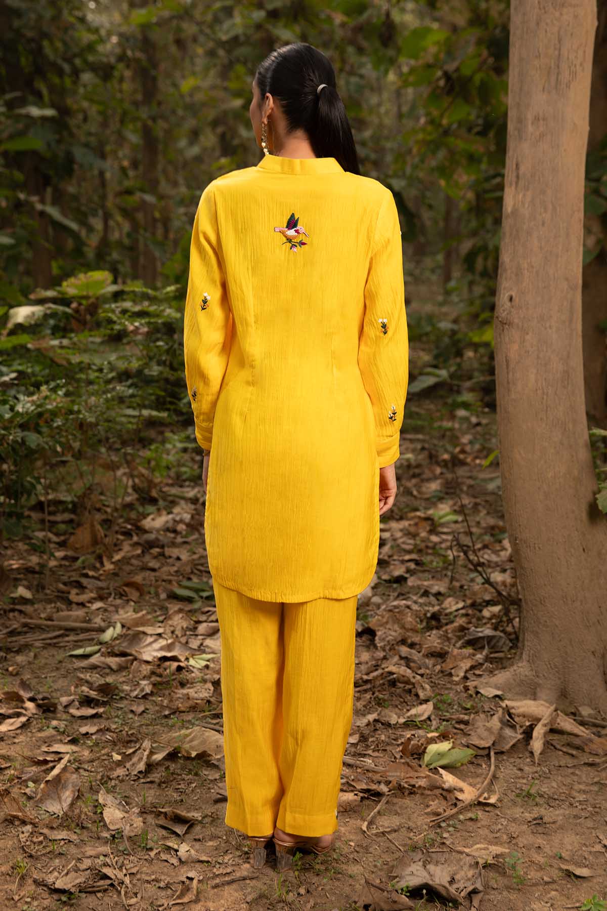 Chanderi Yellow Kurta & Pants