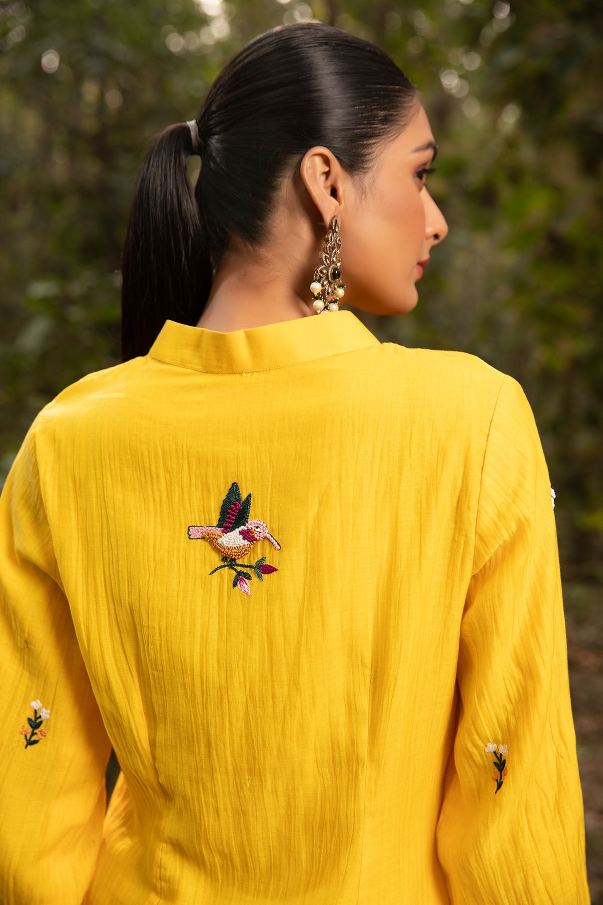 Chanderi Yellow Kurta & Pants