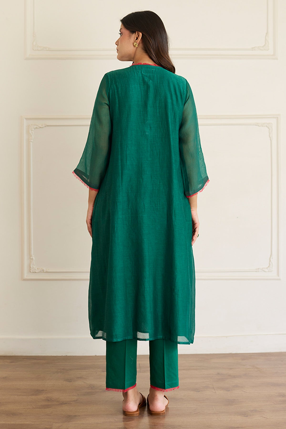 Emerald Chanderi Kurta & Pants