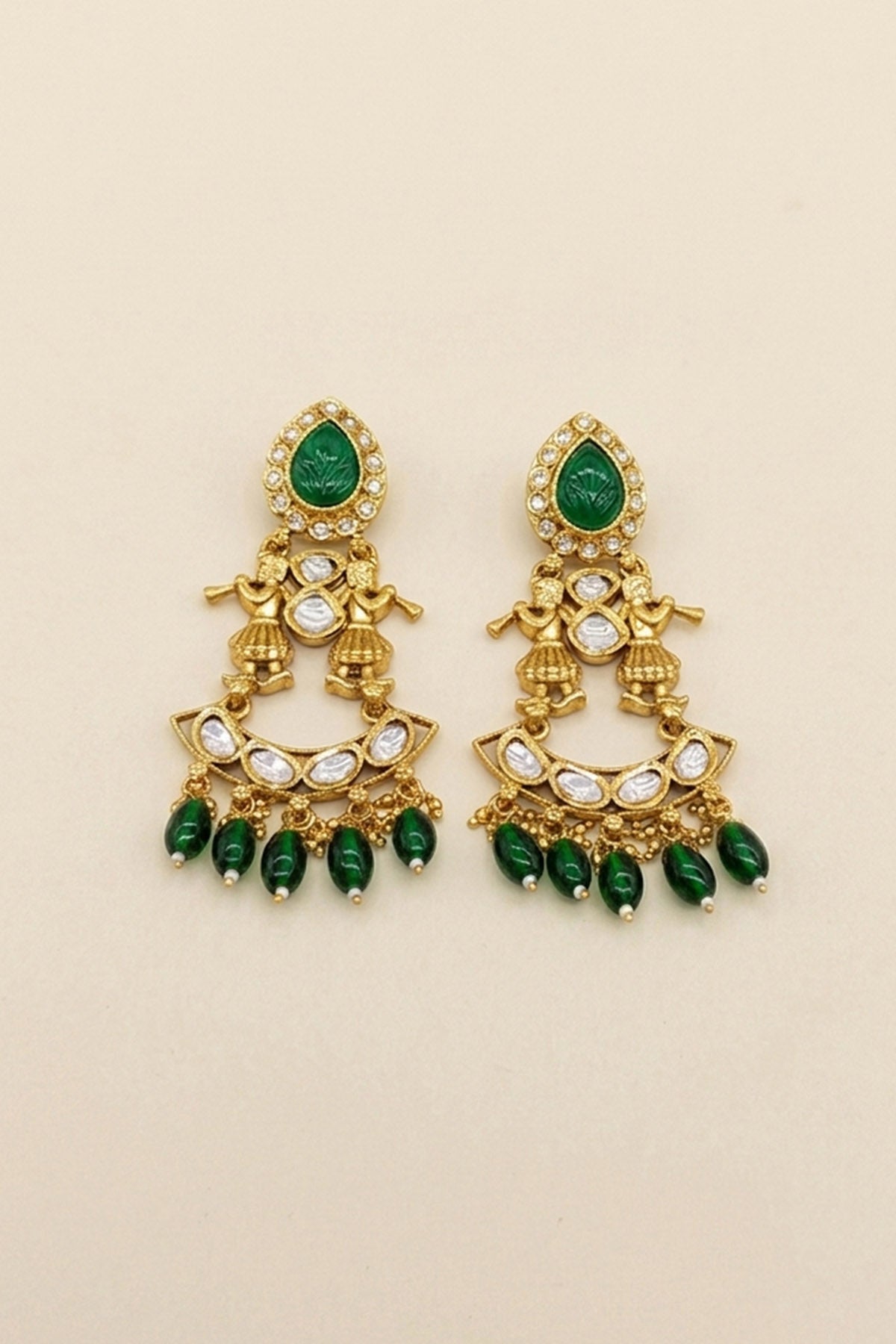 Emerald Drop Dangler Earring