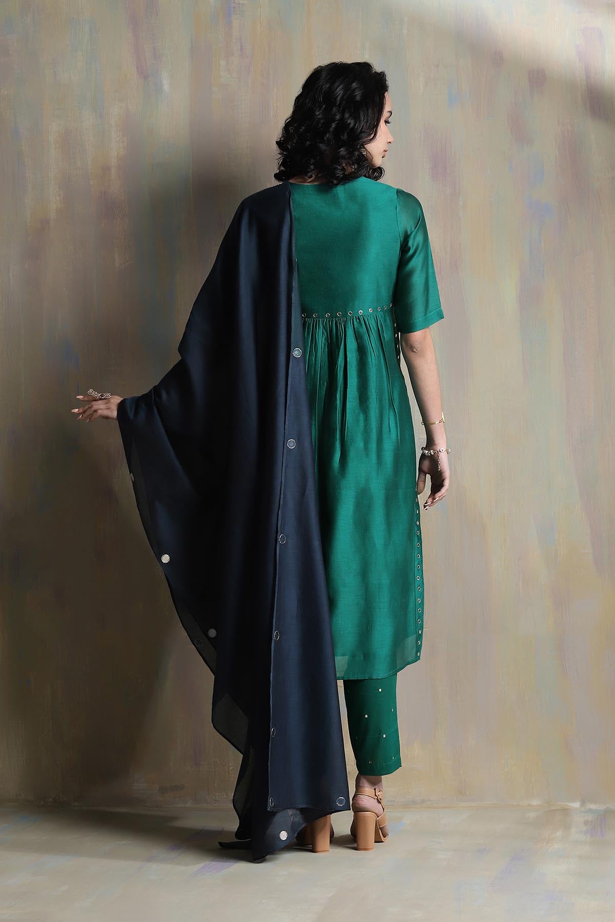 Emerald Green Mirror Kurta Set