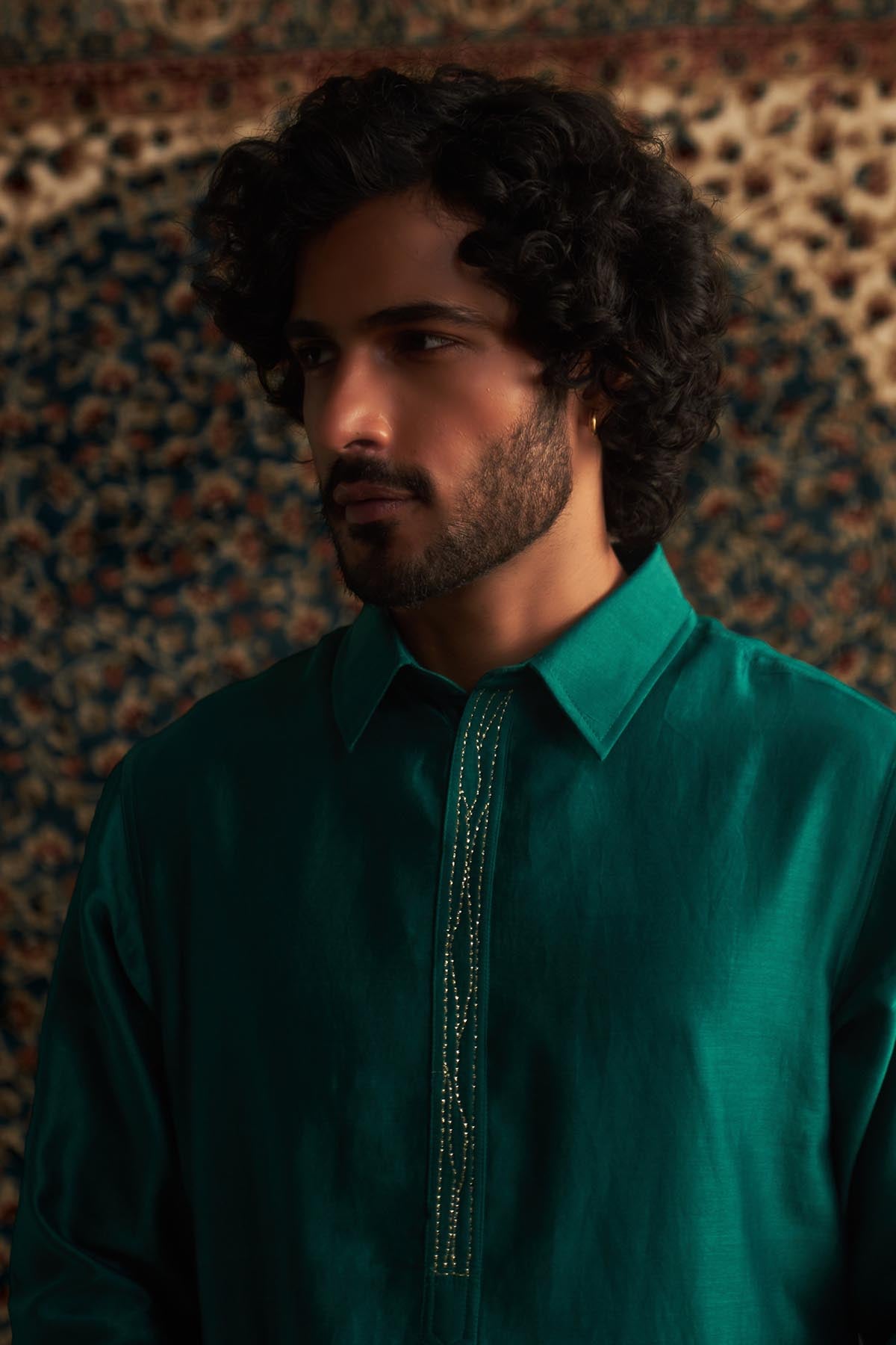 Emerald Green Pathani Kurta Set