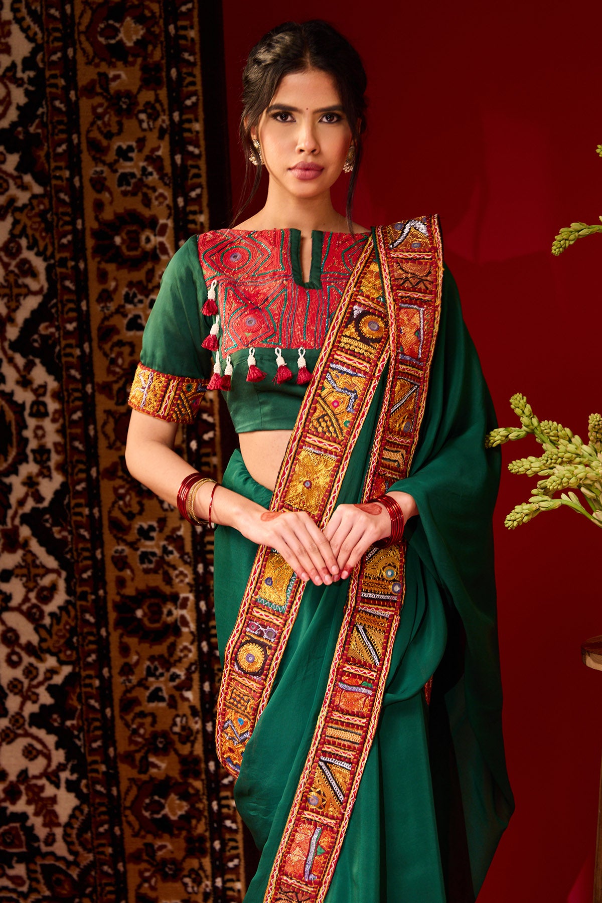 Emerald Marodi Saree & Blouse