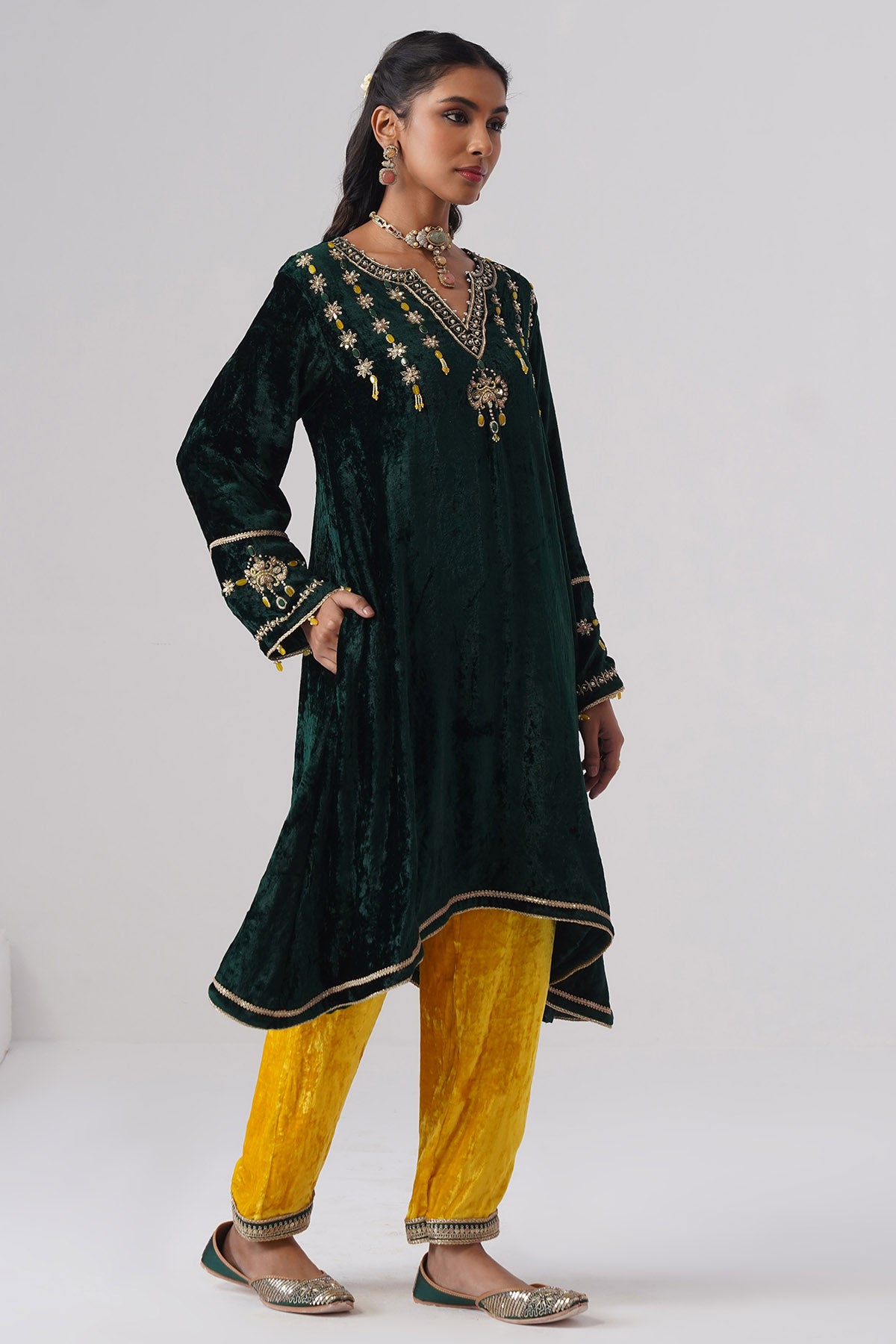 Emerald Yellow Kurta & Pants