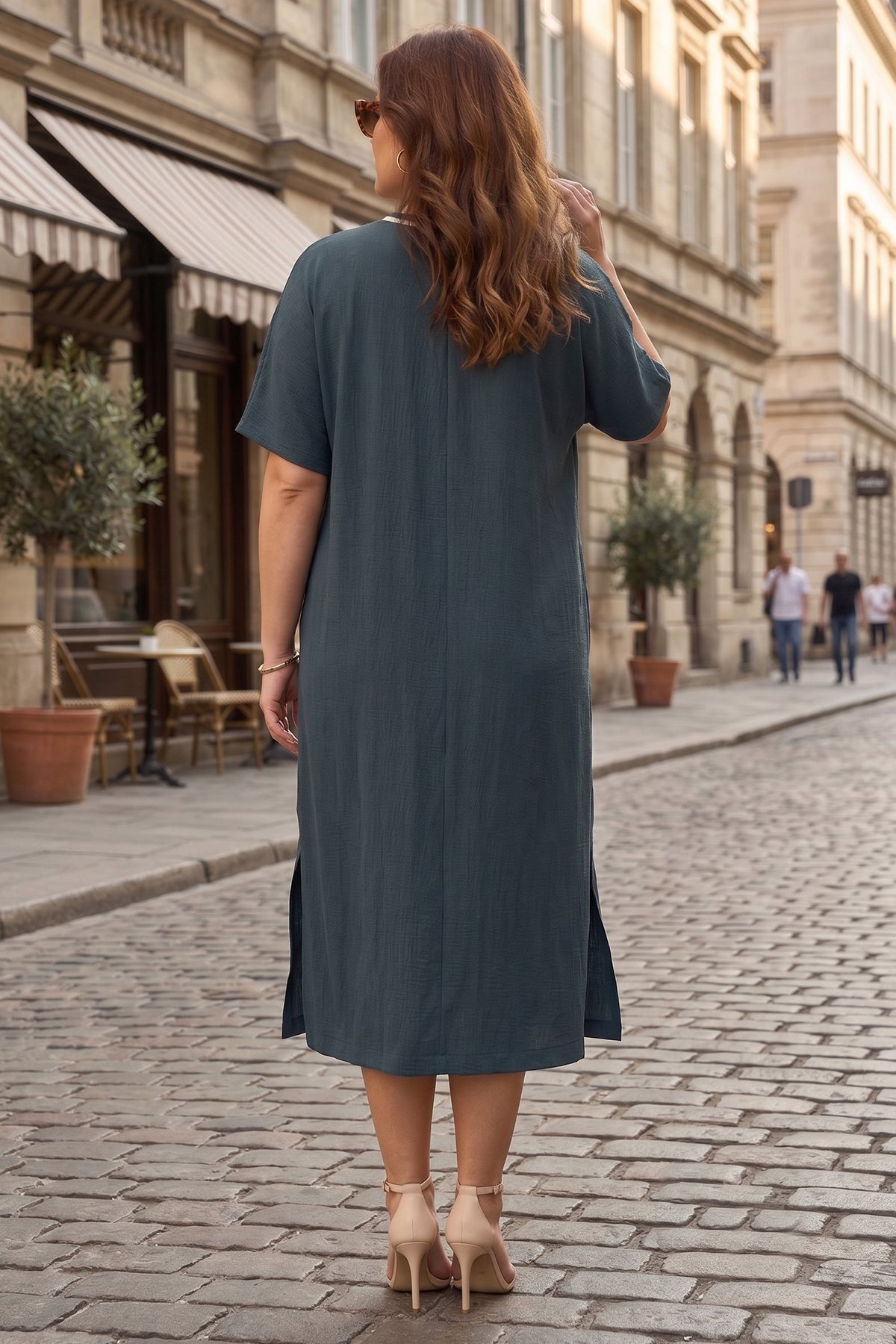 English Grey Relaxed Midi Dress